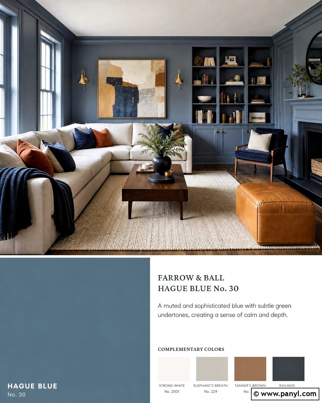 Dusty Blue Living Room - 20 modern living room paint color ideas