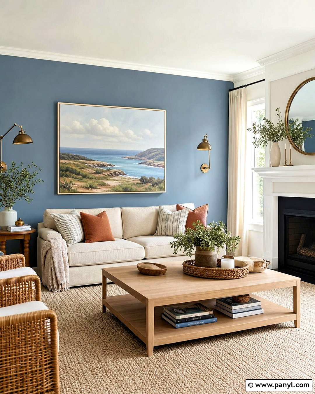 Dusty Blue Living Room Accent Wall - 20 accent wall colors living room ideas