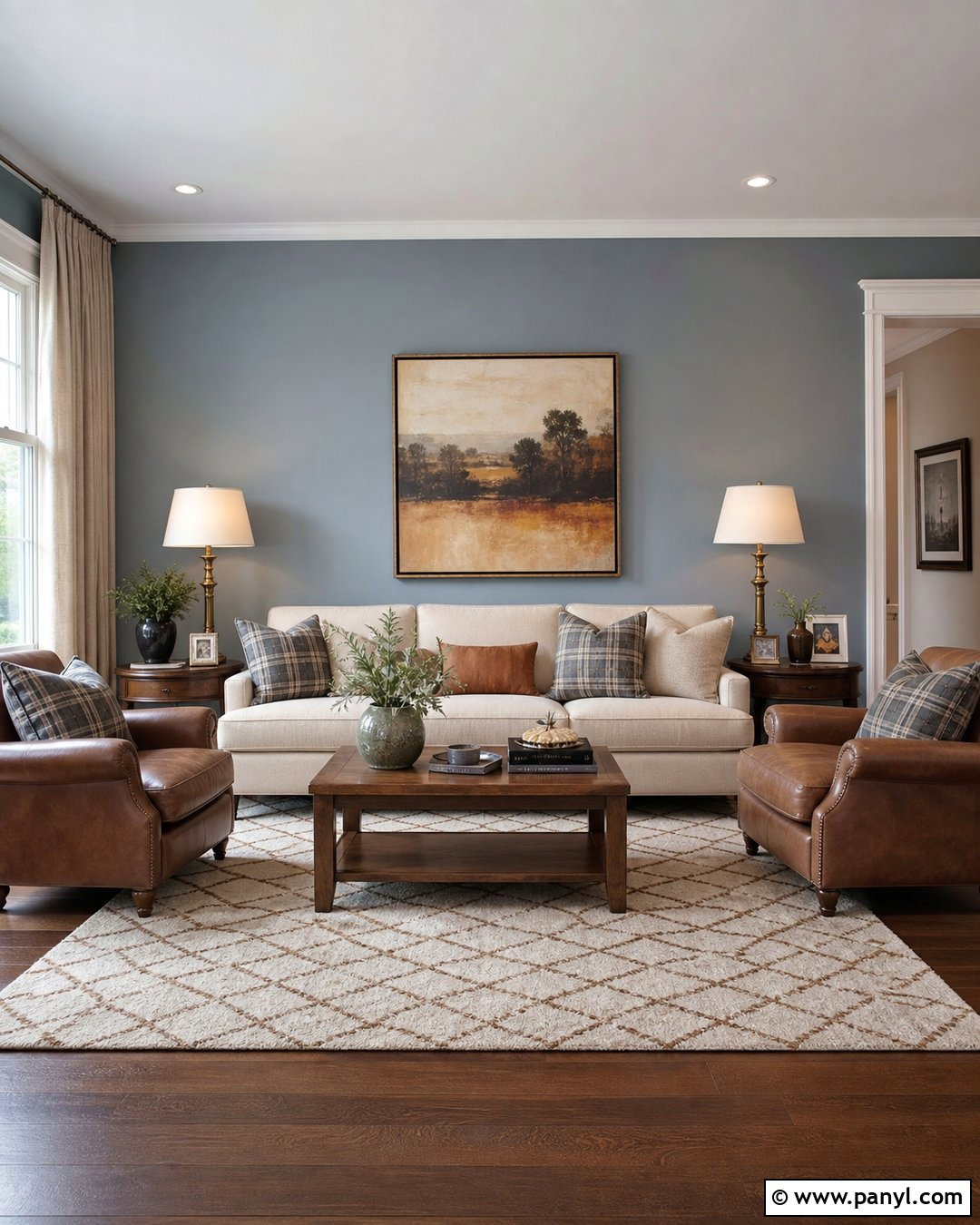 Dusty Blue Living Room Walls - 25 Wall Colors Living Room Ideas
