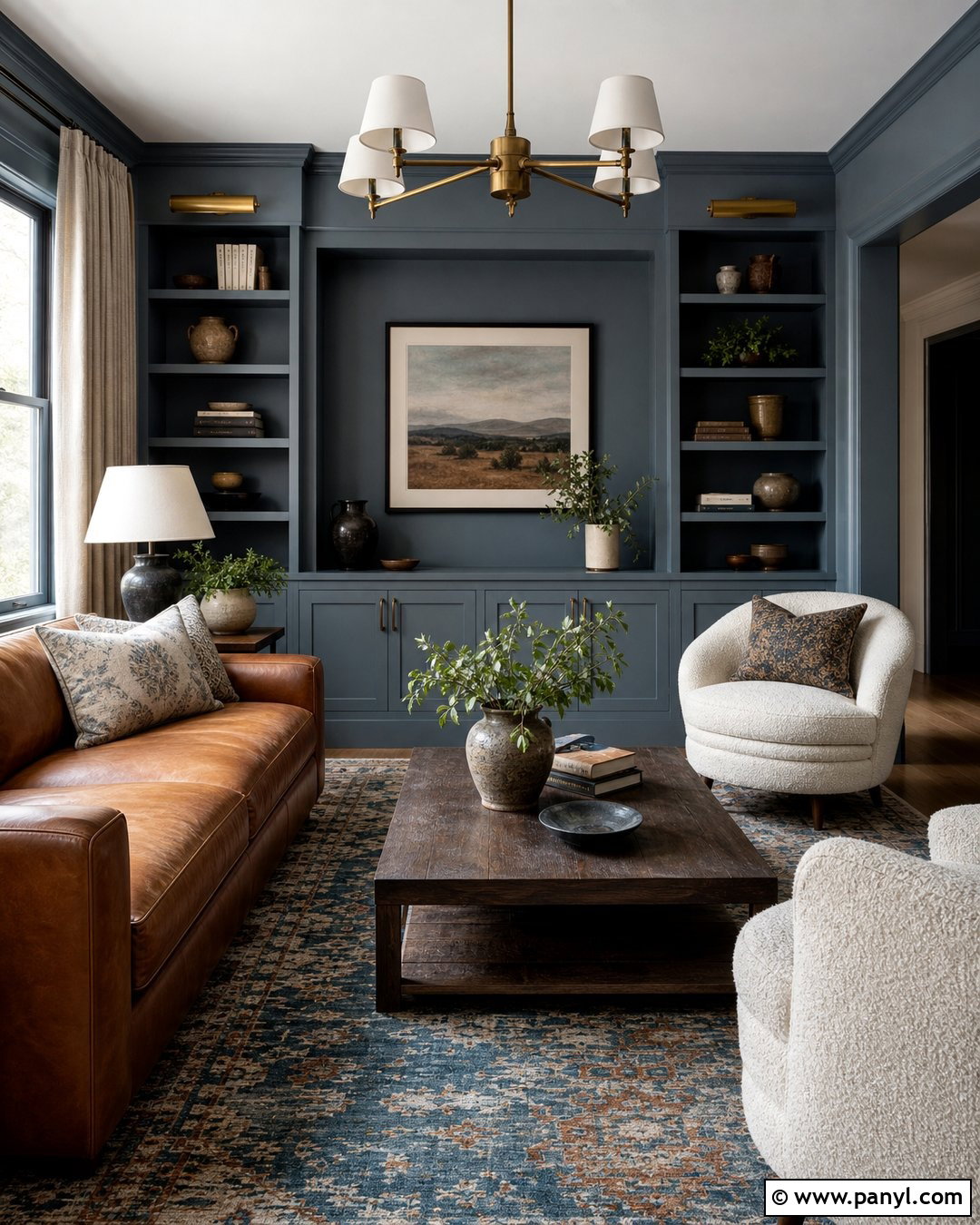 Dusty Blue Living Room Walls - 35 Best Wall Colors For Living Room Ideas