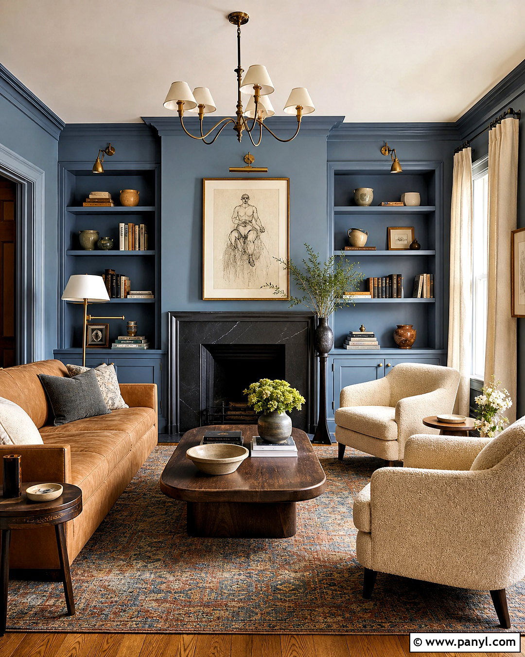 Dusty Blue Living Room - 20 calming paint colors for living room ideas