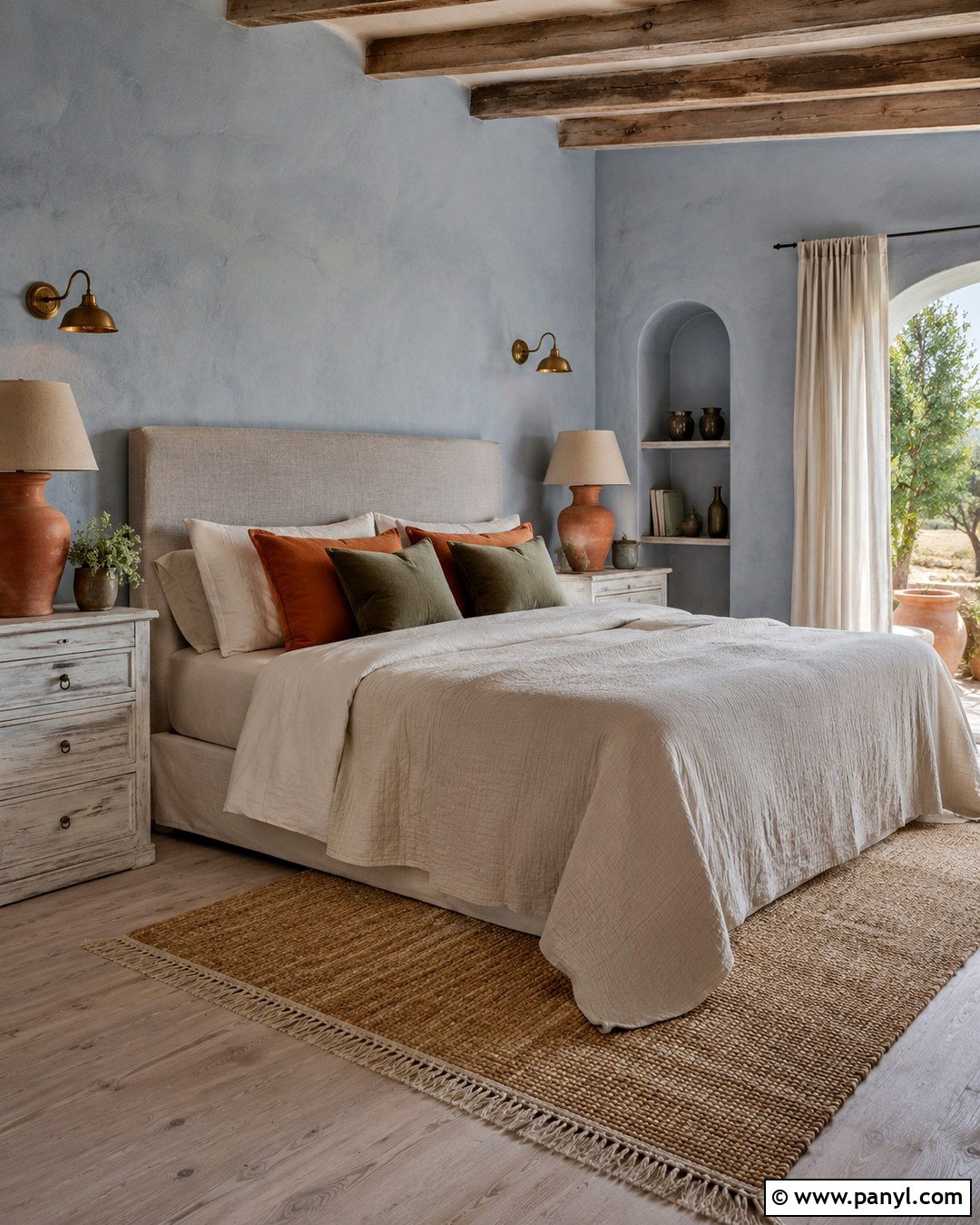 Dusty Blue Mediterranean Wall Color - 20 Mediterranean Wall Colors