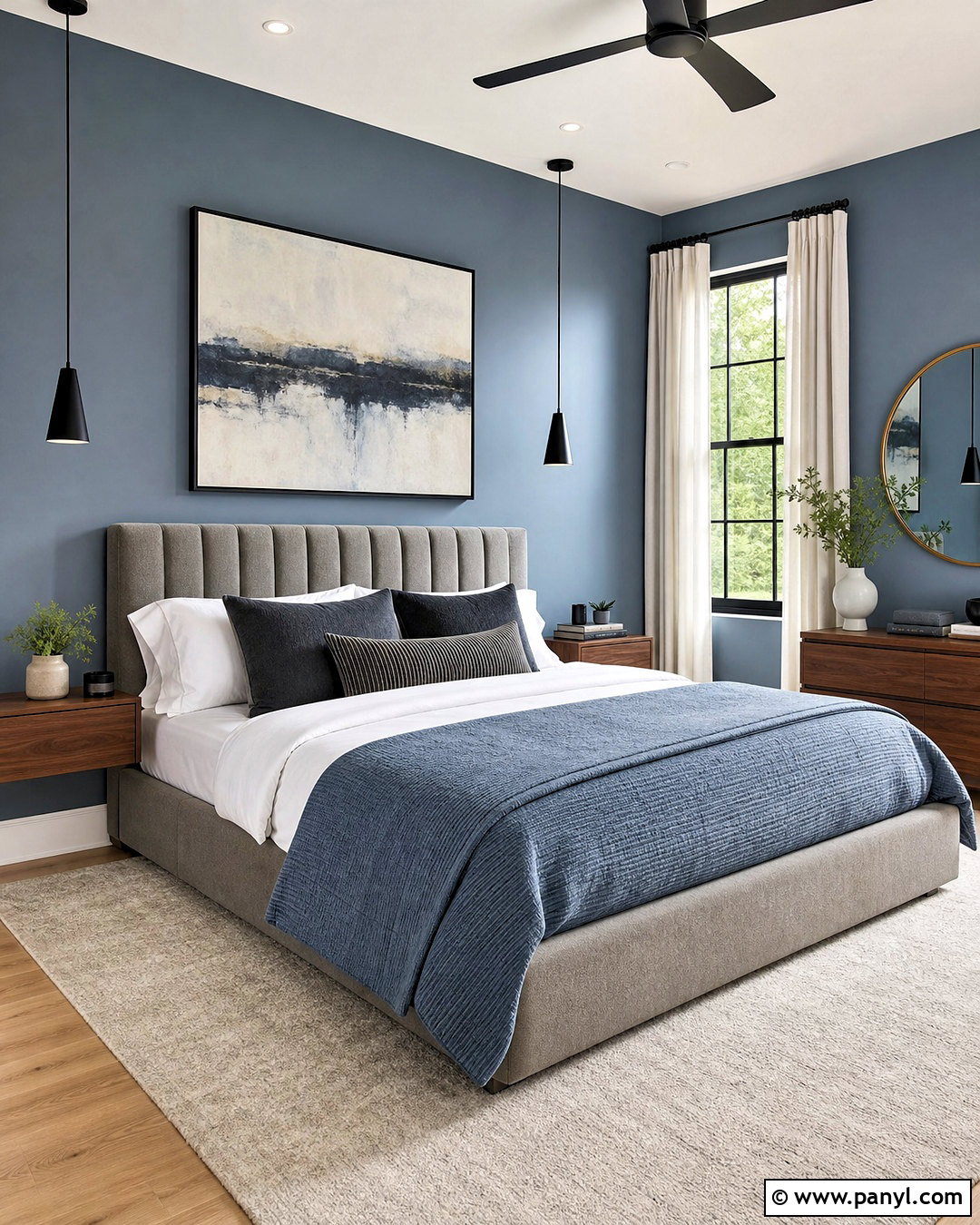 Dusty Blue Modern Bedroom - 20 dusty blue bedroom ideas