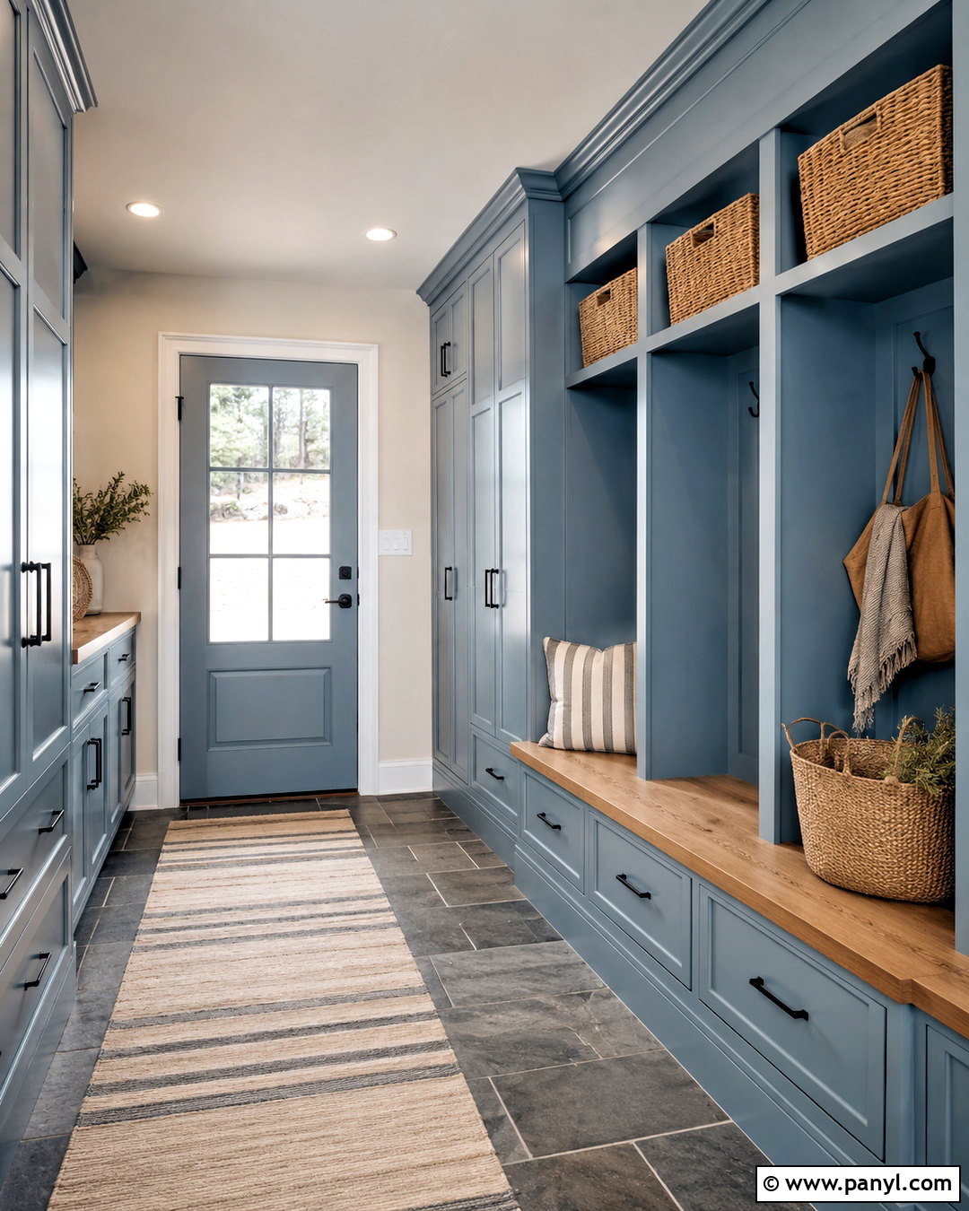 Dusty Blue Mudroom Cabinets - 20 dusty blue paint color ideas