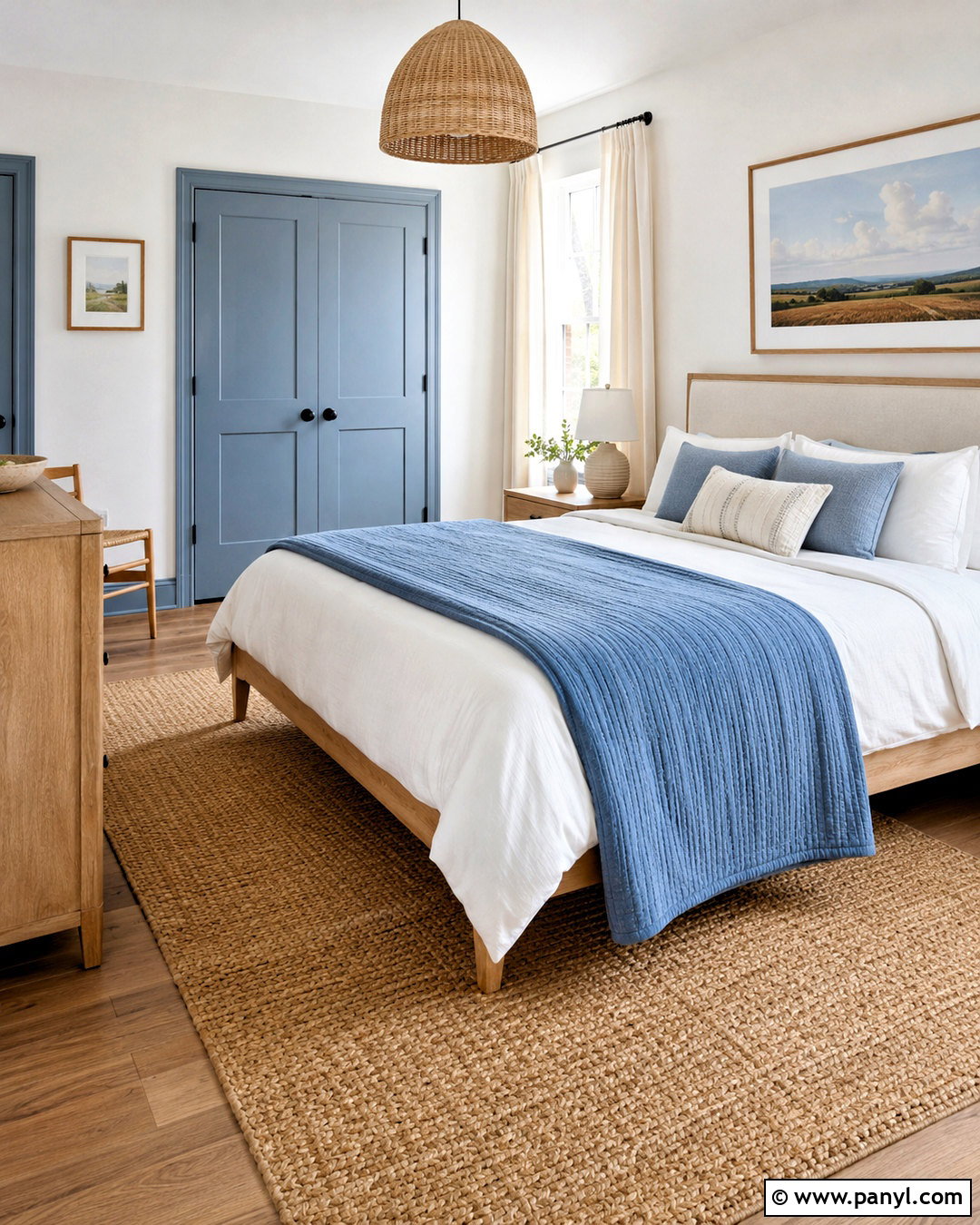 Dusty Blue Painted Baseboards With White Walls - 20 painted baseboards