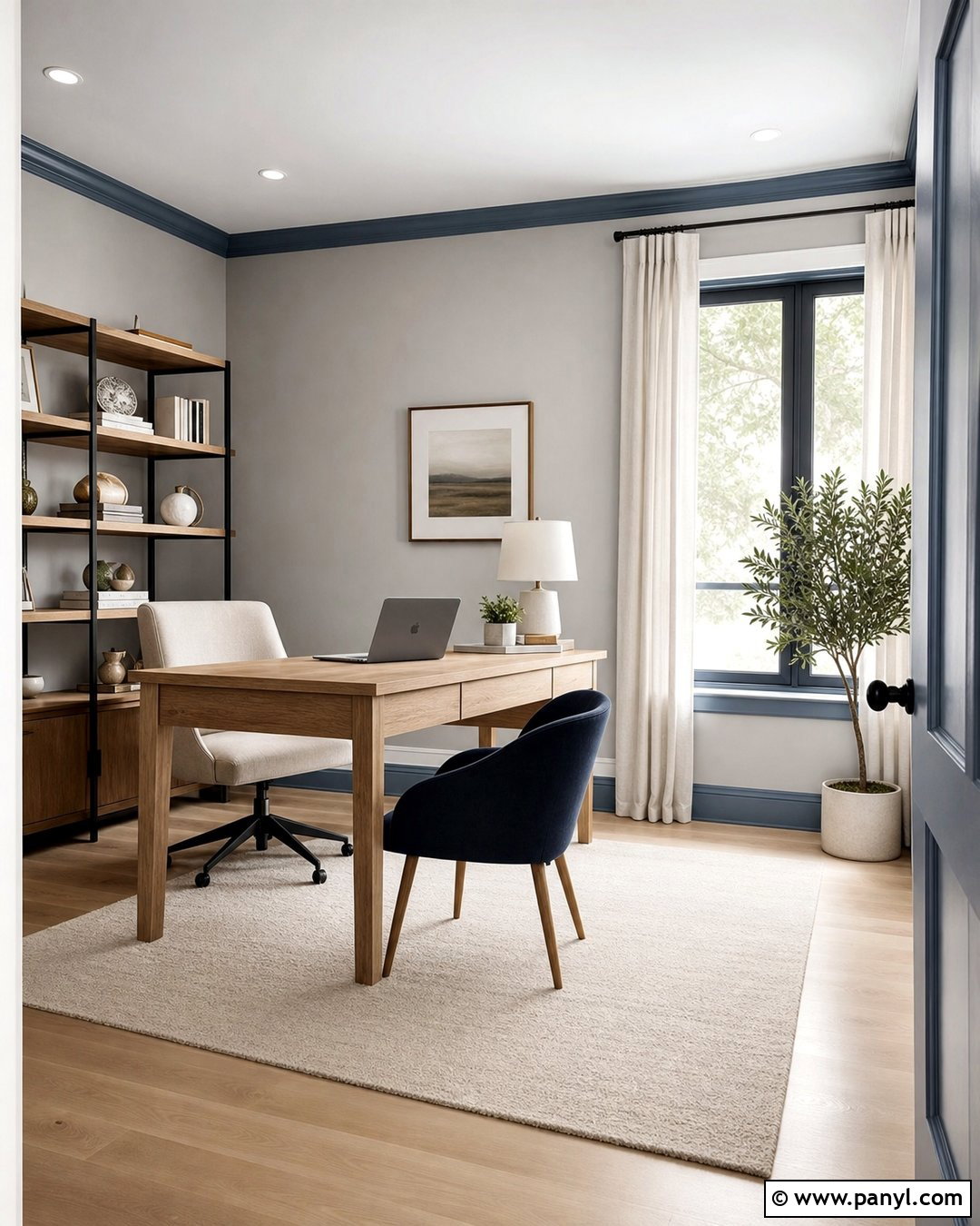 Dusty Blue Painted Skirting Boards With Gray Walls - 30 painted skirting boards colour ideas