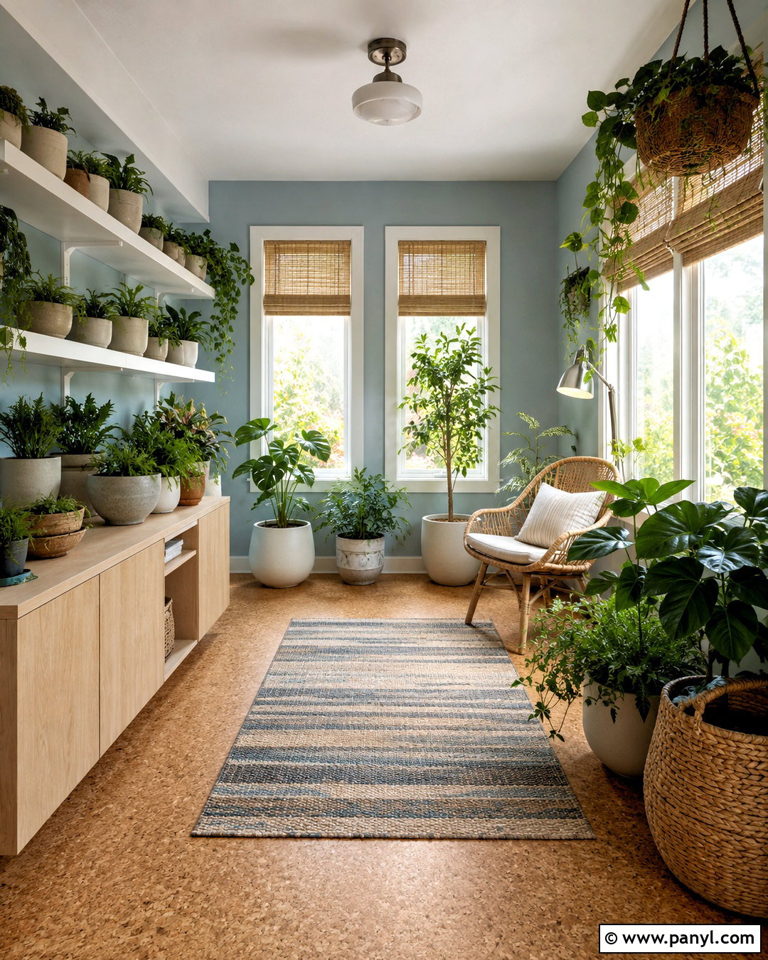 Dusty Blue Plant Room - 20 Wall Colors For Plant Room Ideas