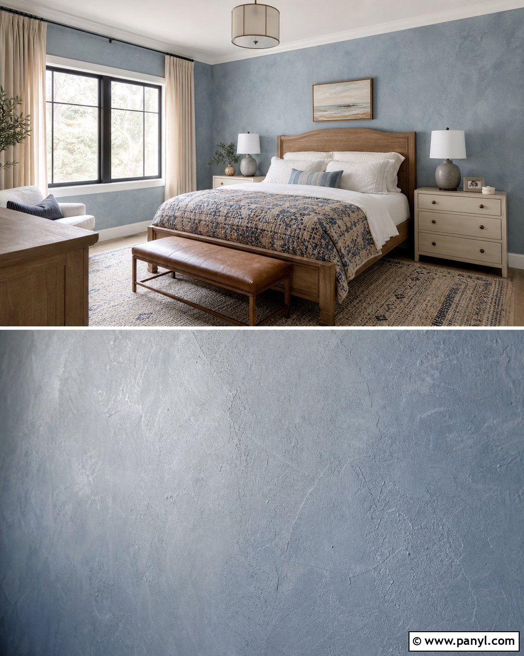 Dusty Blue Plaster Wall - 20 Plaster Wall Color Ideas