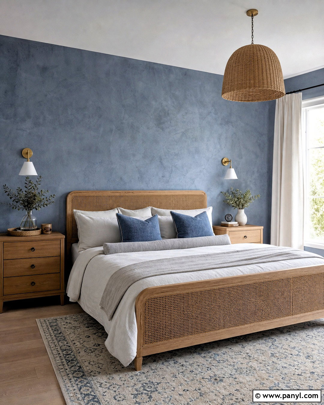 Dusty Blue Roman Clay Bedroom - 20 roman clay walls