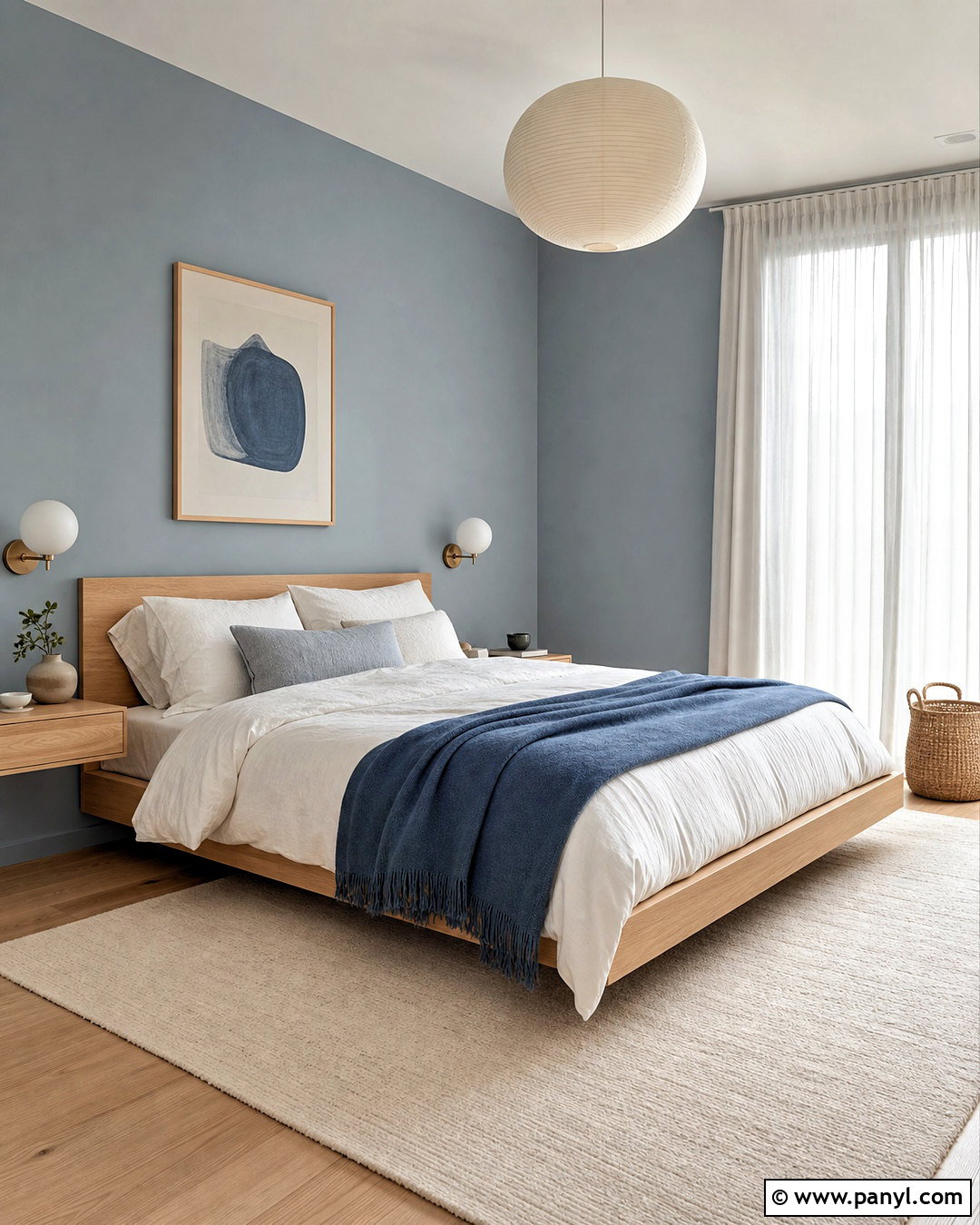 Dusty Blue Scandinavian Bedroom - 20 dusty blue bedroom ideas