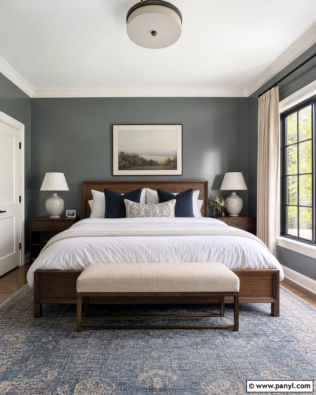 Dusty Blue Semi Gloss Bedroom Walls - 30 Semi Gloss Paint On Walls