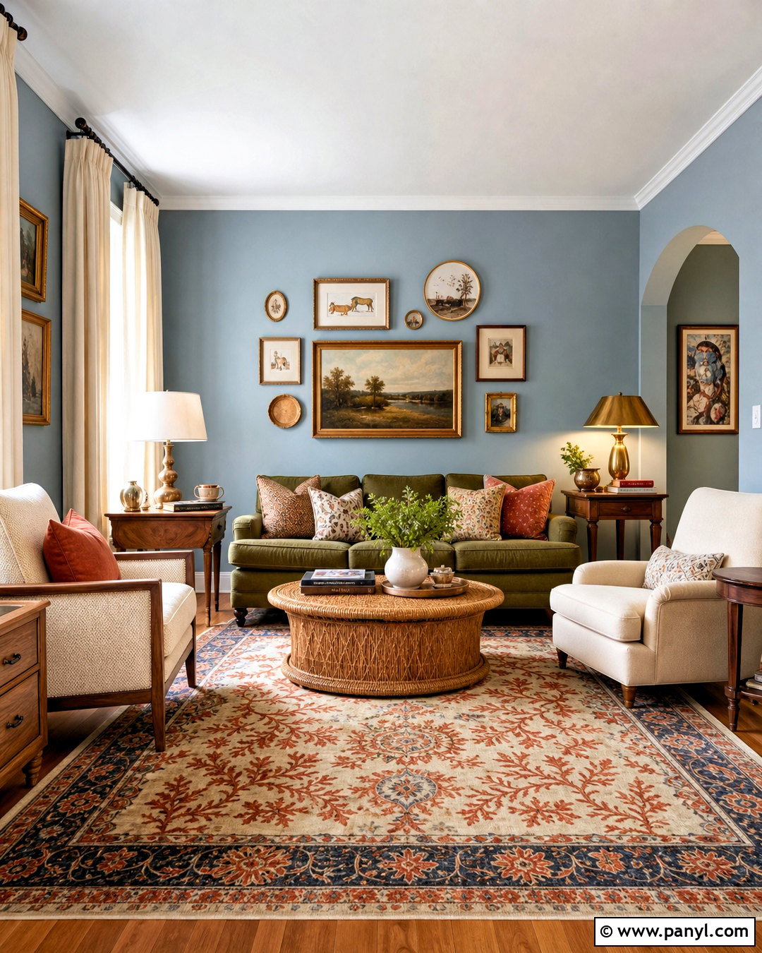 Dusty Blue Sitting Room - 20 sitting room colour ideas