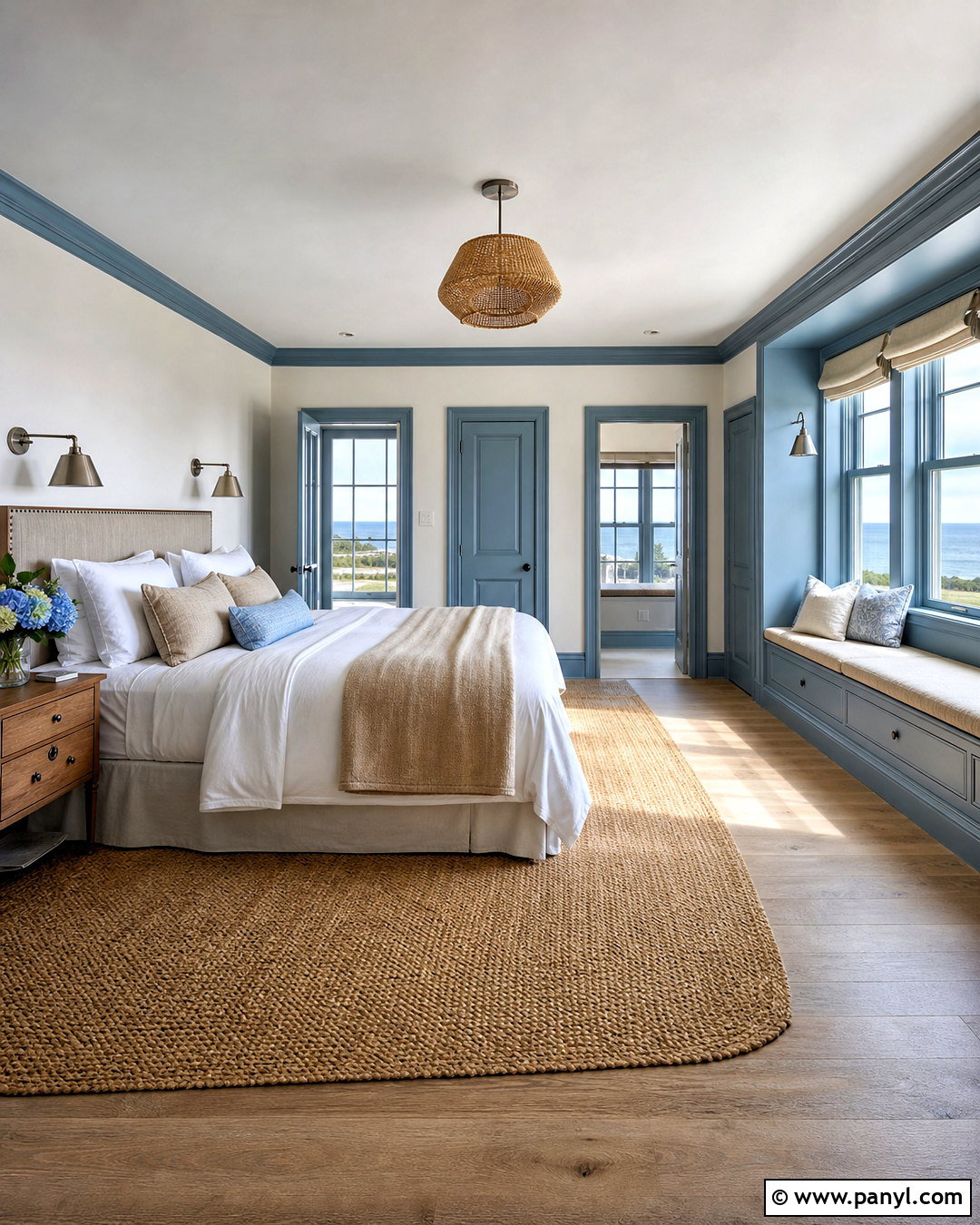 Dusty Blue Trim - 20 trim colors interior ideas
