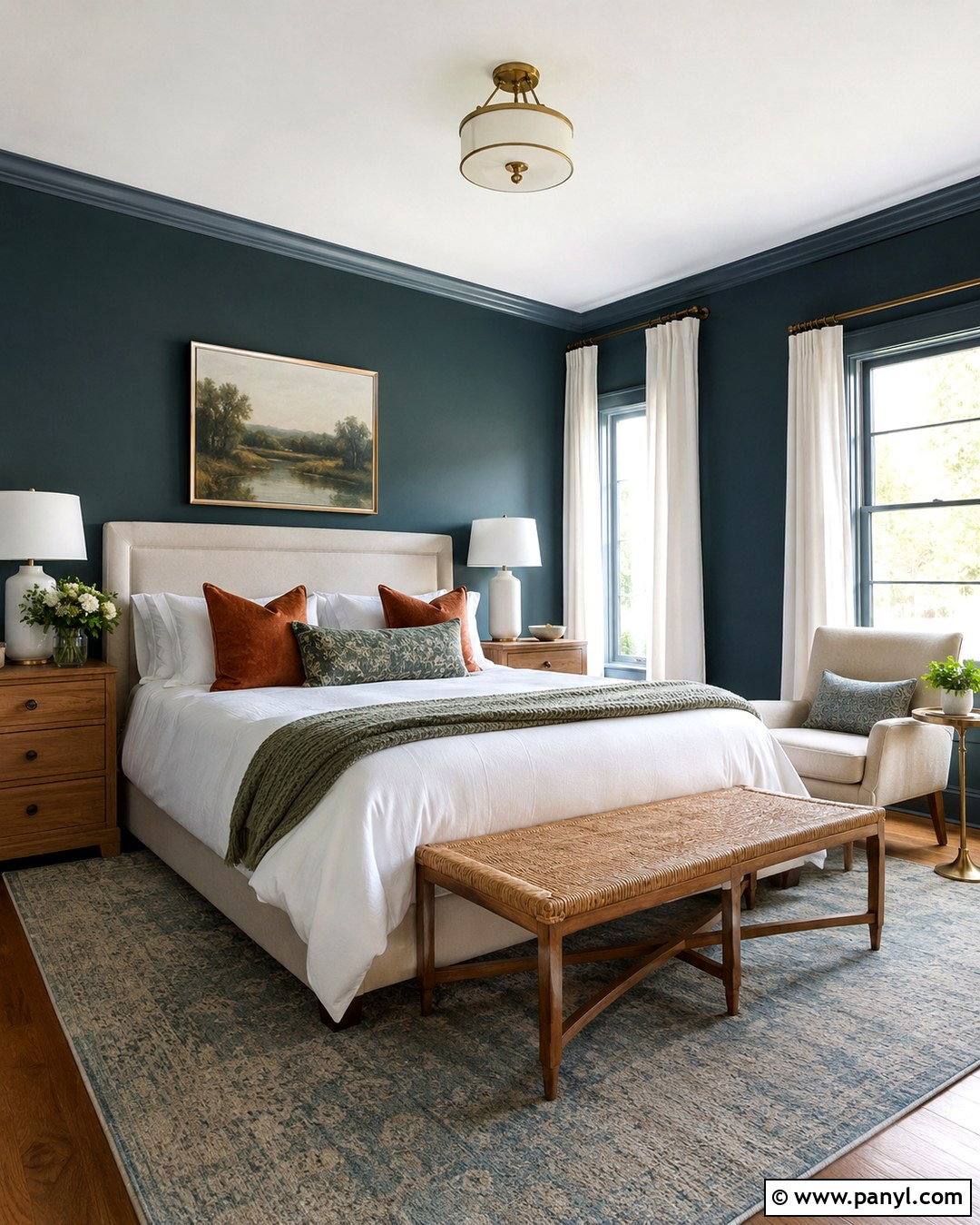 Dusty Blue Trim - 20 Trim Color For Dark Green Walls