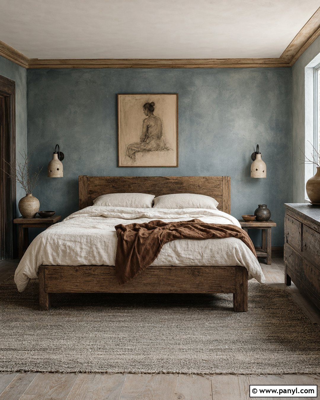 Dusty Blue Wabi Sabi Walls - 25 Wabi Sabi Wall Color Ideas