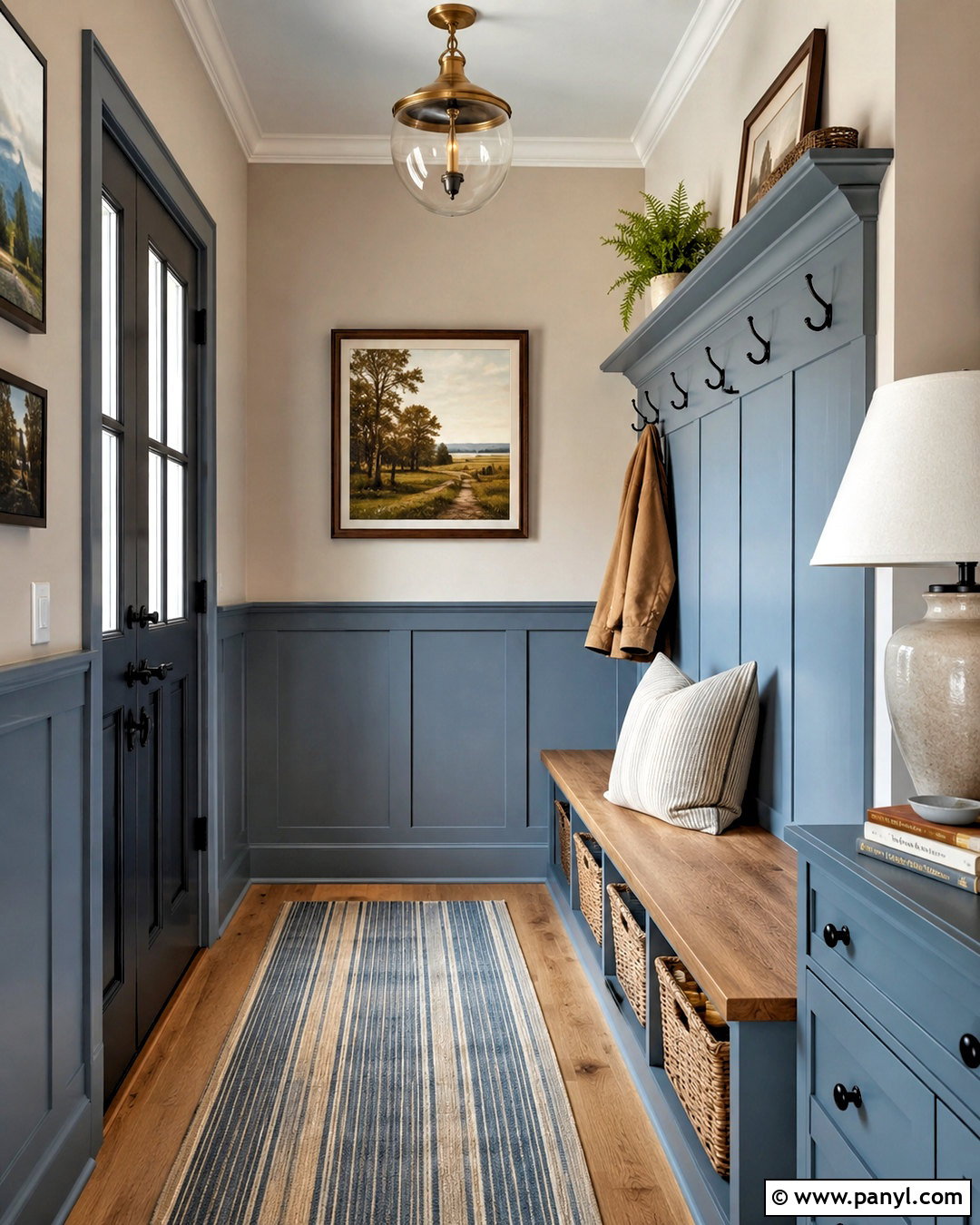 Dusty Blue Wainscoting With Pale Gray Walls - 20 painted wainscoting ideas color schemes