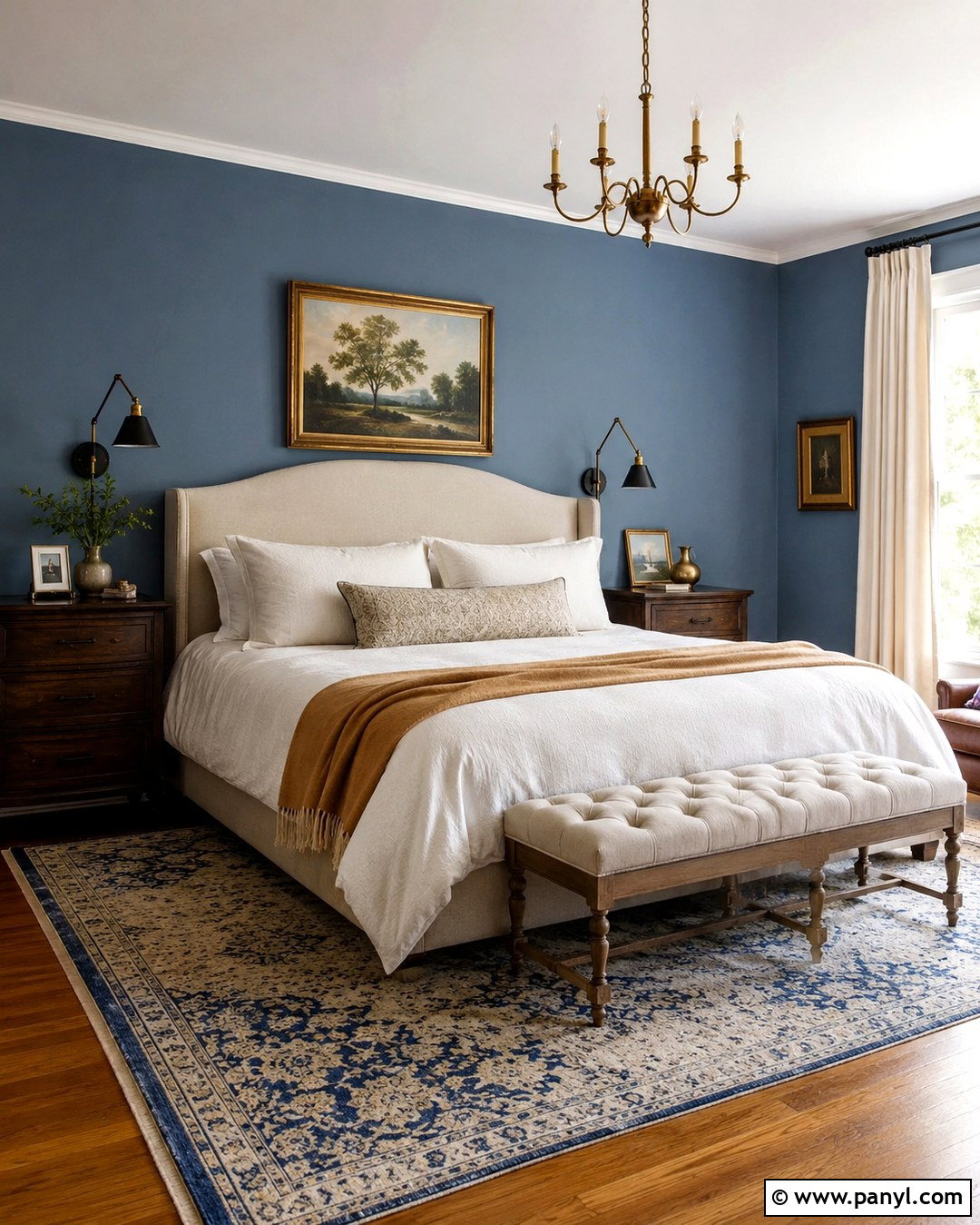 Dusty Blue Wall Color - 20 Best Wall Color For Honey Oak Floors