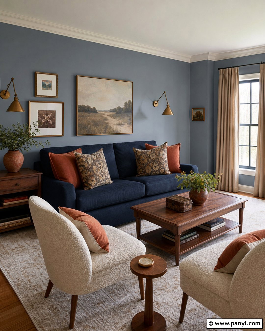 Dusty Blue Wall Color - 20 Best Wall Color For Blue Couch Ideas