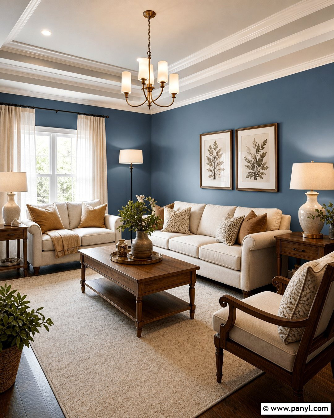 Dusty Blue Walls In A Low Light Room - 30 dusty blue wall color ideas