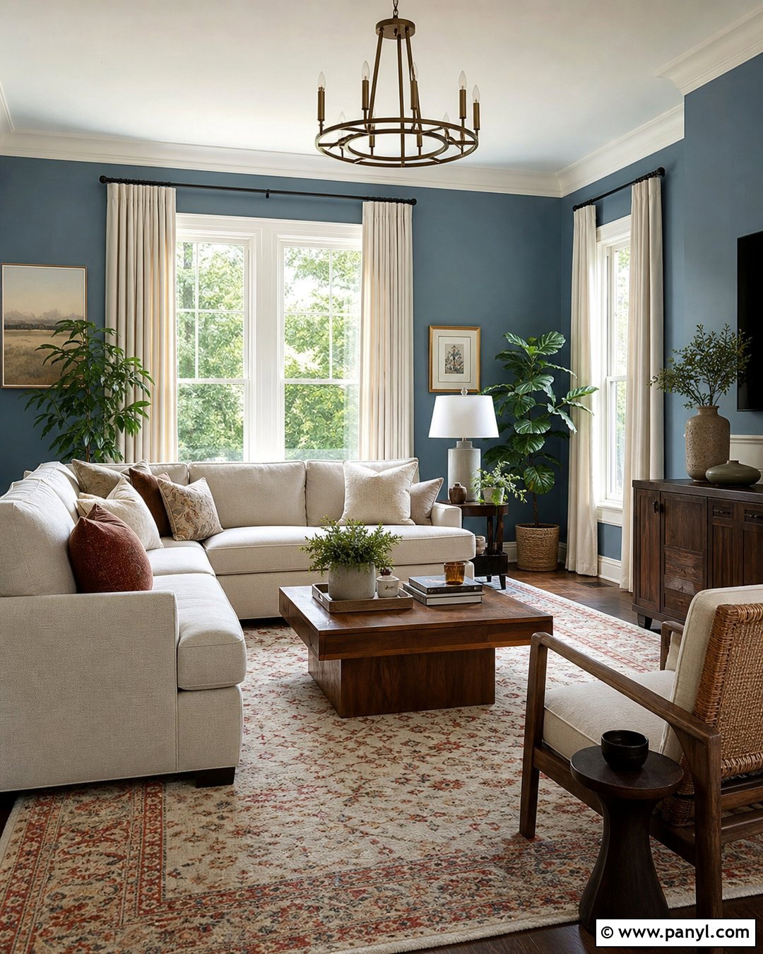 Dusty Blue Walls In A Sunny Room - 30 dusty blue wall color ideas