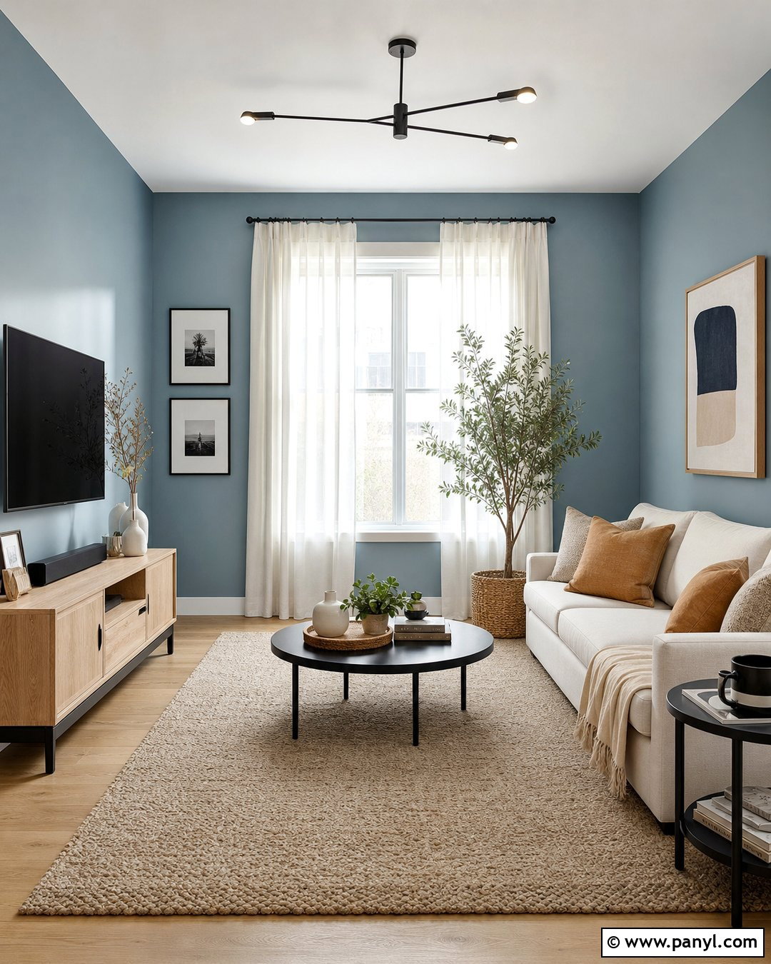 Dusty Blue Walls With Black Accents - 30 dusty blue wall color ideas
