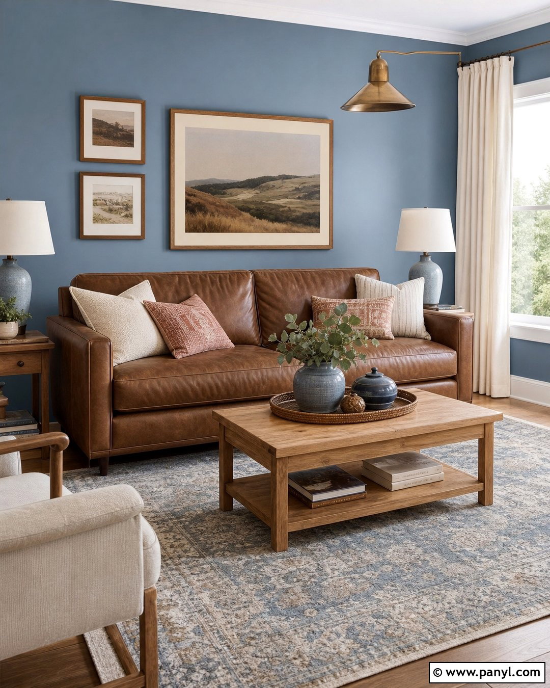 Dusty Blue Walls With Brown Couch - 20 Best Wall Color For Brown Couch Ideas