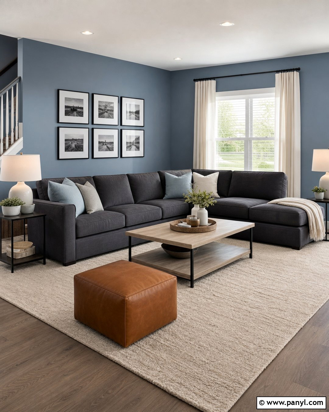 Dusty Blue Walls With Charcoal Gray - 30 dusty blue wall color ideas