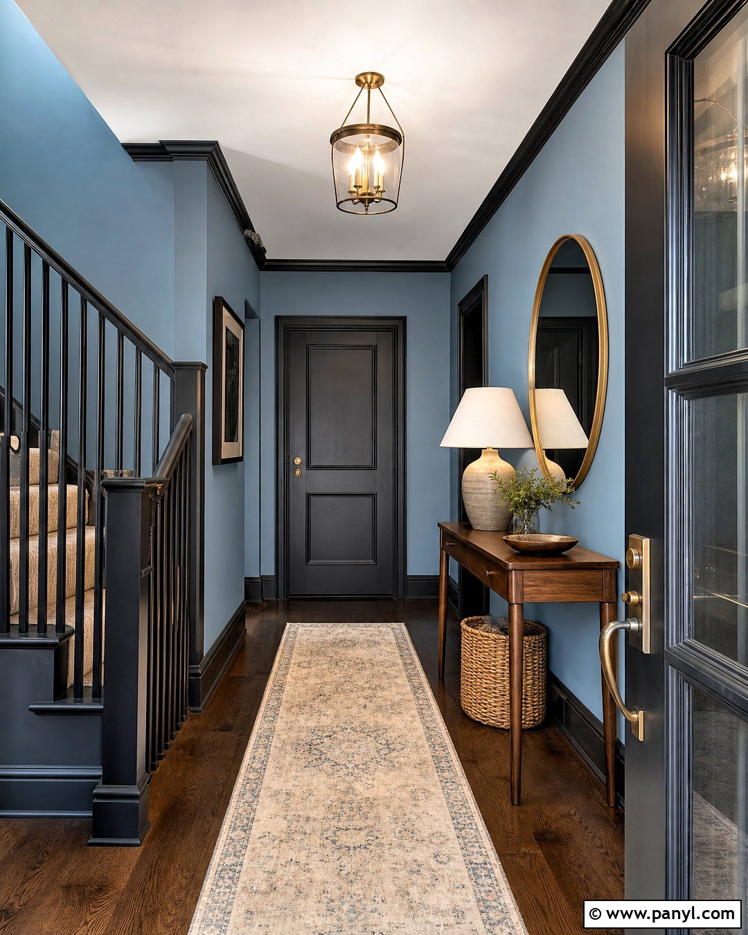 Dusty Blue Walls With Charcoal Trim - 20 wall and trim colors ideas