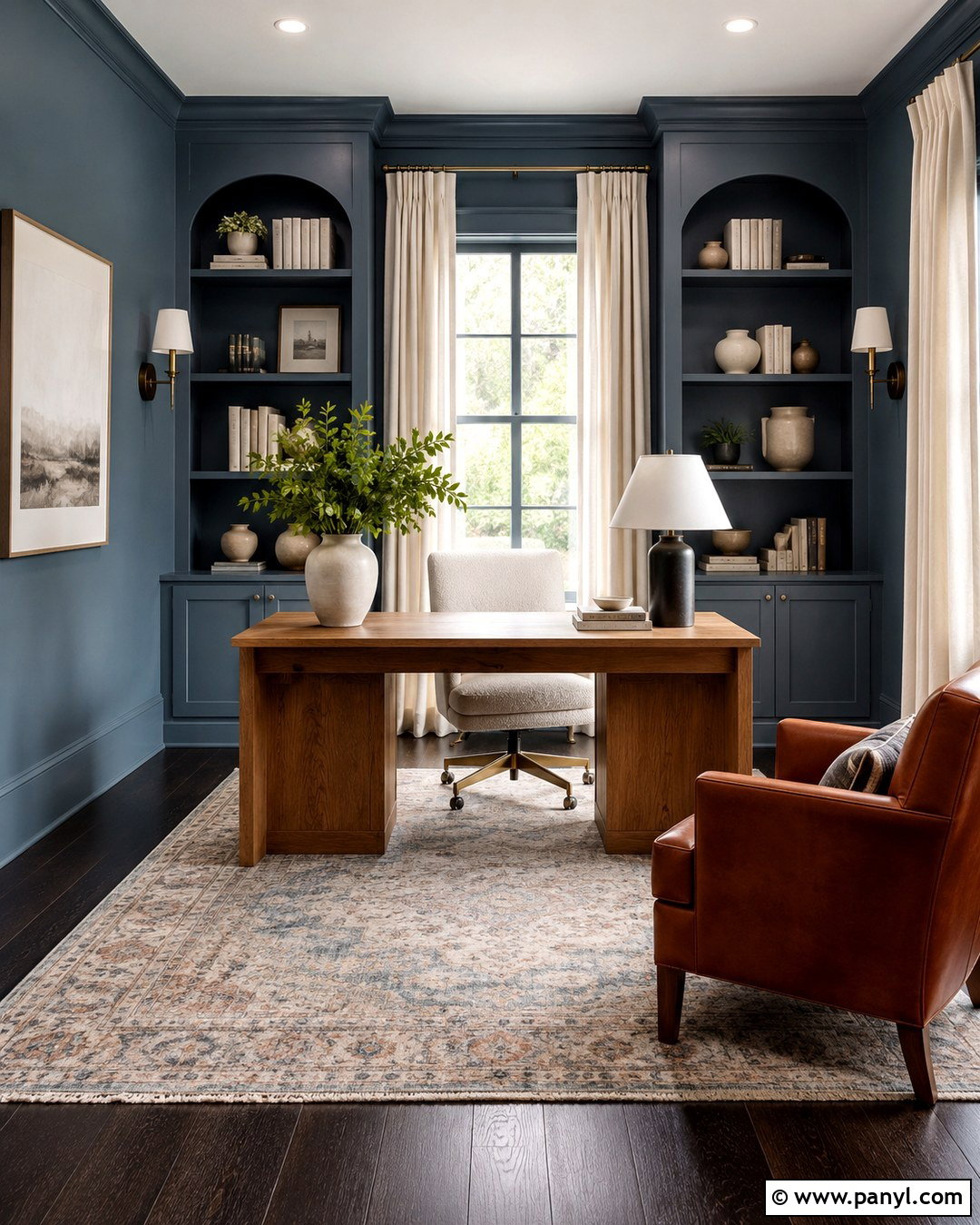 Dusty Blue Walls With Dark Floors - 20 Dark Floor Wall Color Ideas