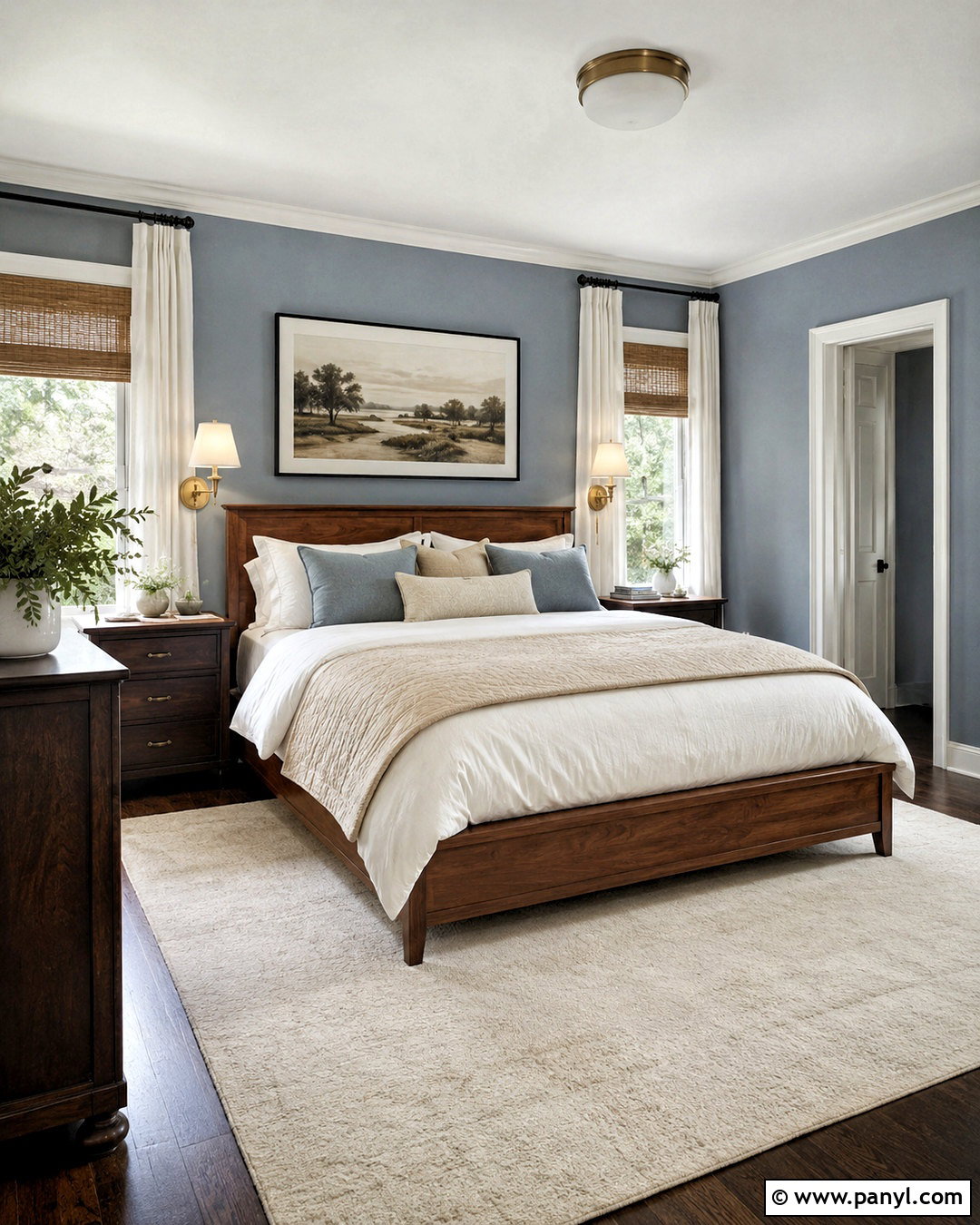 Dusty Blue Walls With Dark Wood - 20 Wall Colors To Match Dark Wood Ideas