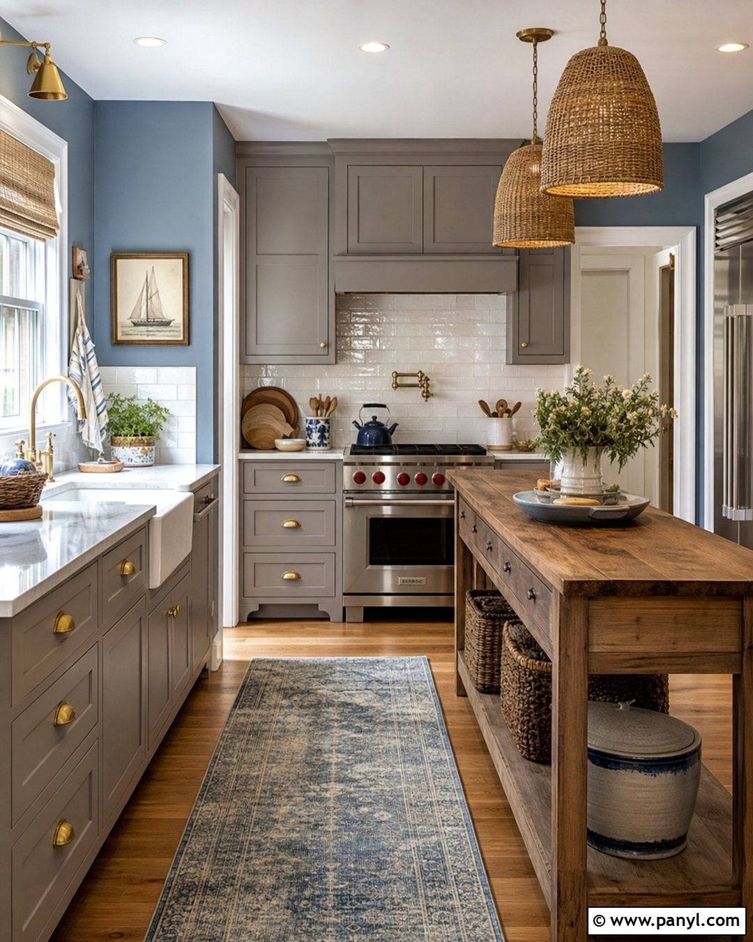 Dusty Blue Walls With Gray Cabinets - 30 Wall Color For Grey Cabinets