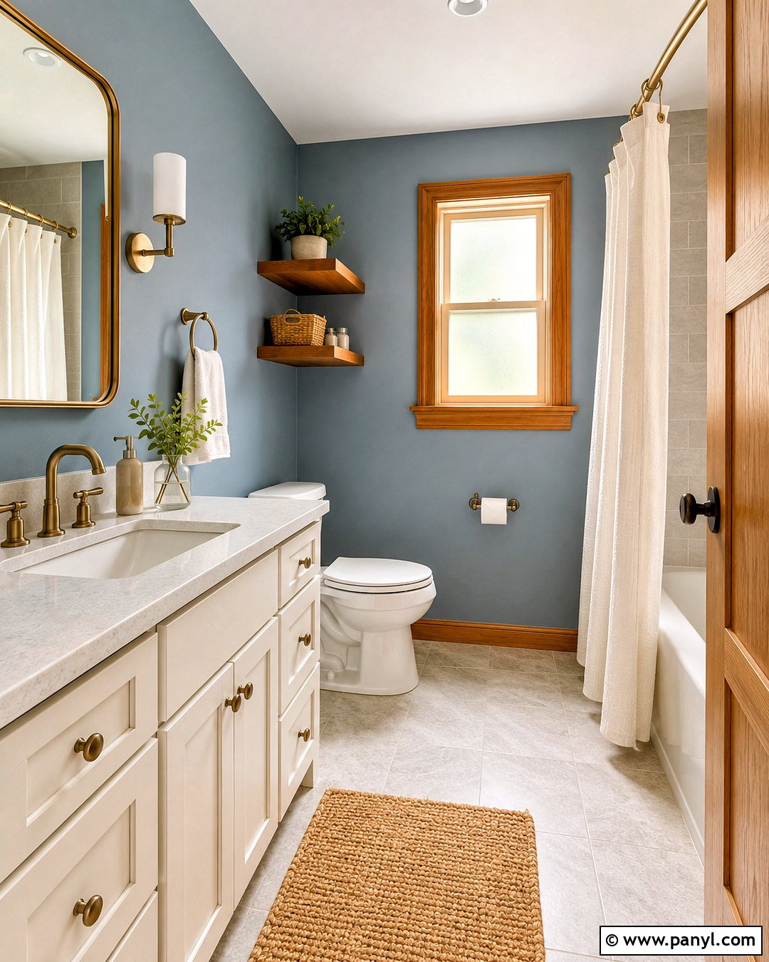 Dusty Blue Walls With Oak Trim - 20 Wall Colors For Oak Trim Ideas