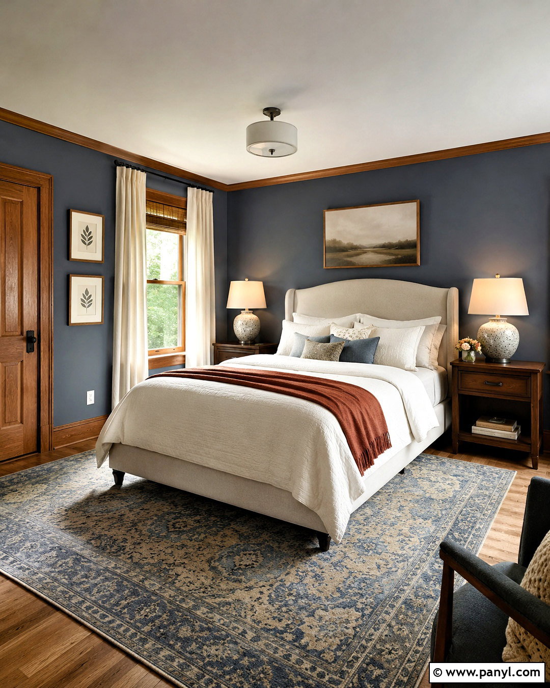 Dusty Blue Walls With Oak Trim - 20 oak trim updating ideas