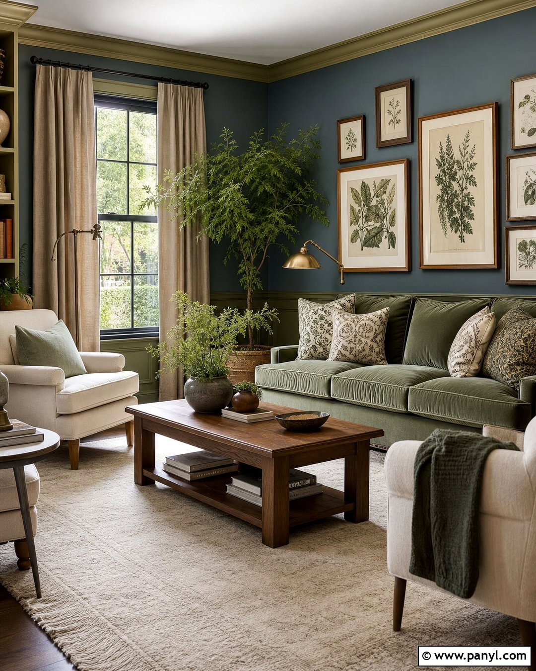 Dusty Blue Walls With Sage Green - 30 Dusty Blue Walls