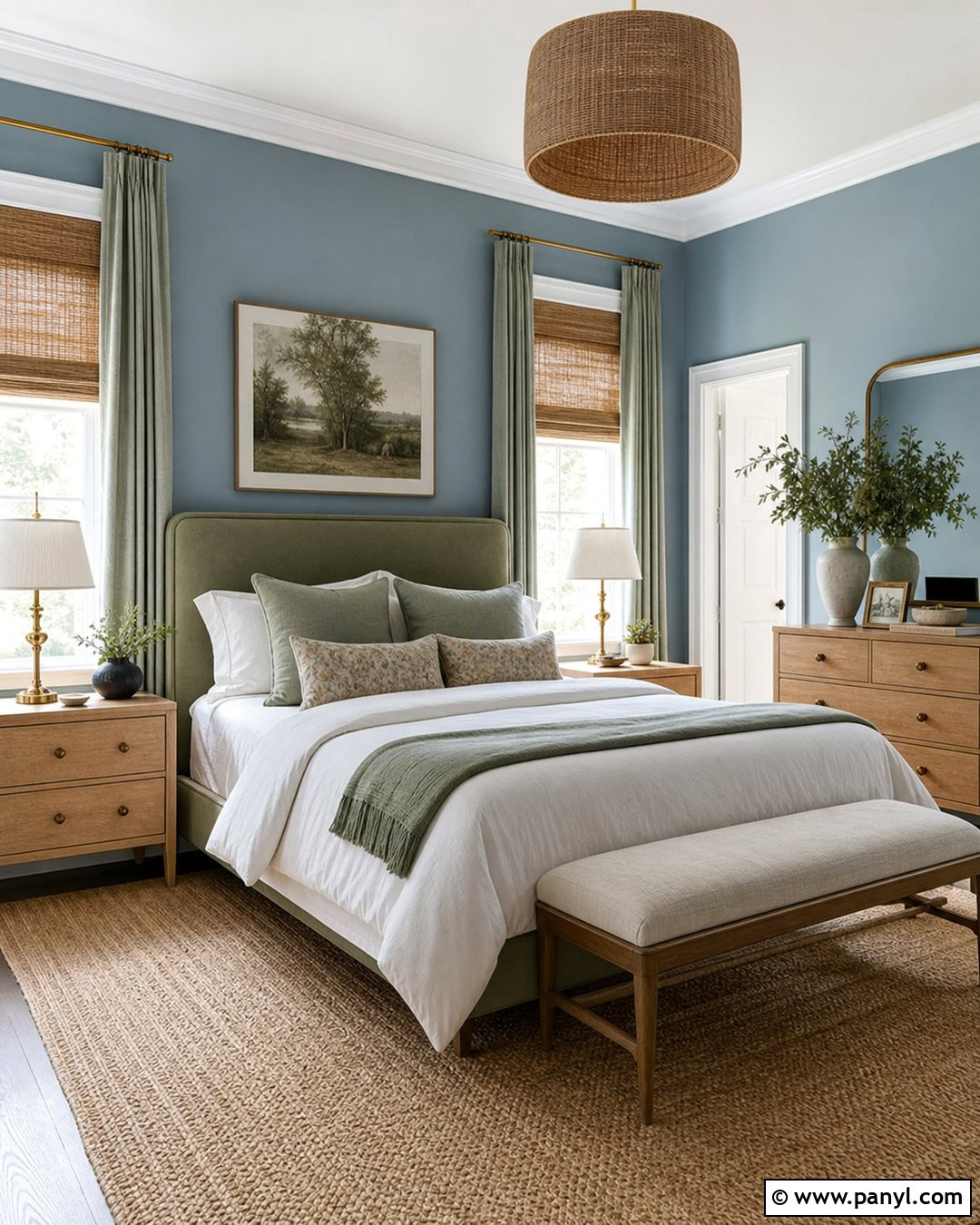 Dusty Blue Walls With Sage Green - 30 dusty blue wall color ideas