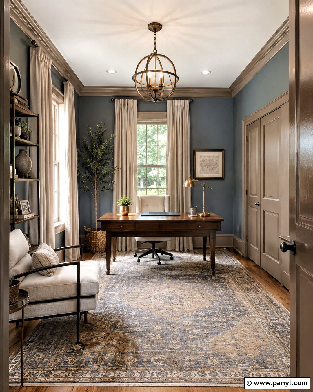 Dusty Blue Walls With Taupe Trim And Doors - 20 Wall Trim And Door Colors