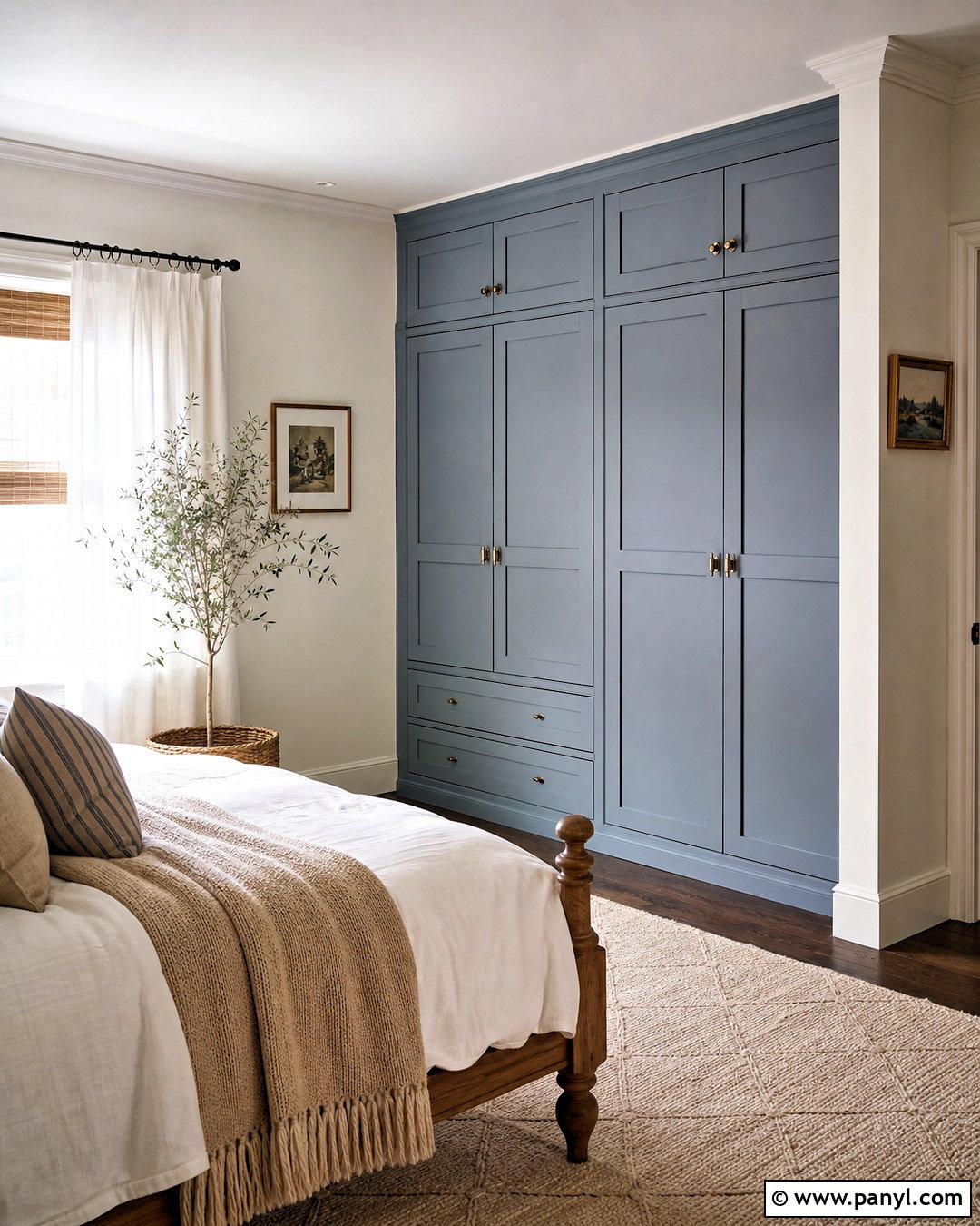 Dusty Blue Wardrobe - 20 wardrobe colour ideas bedrooms