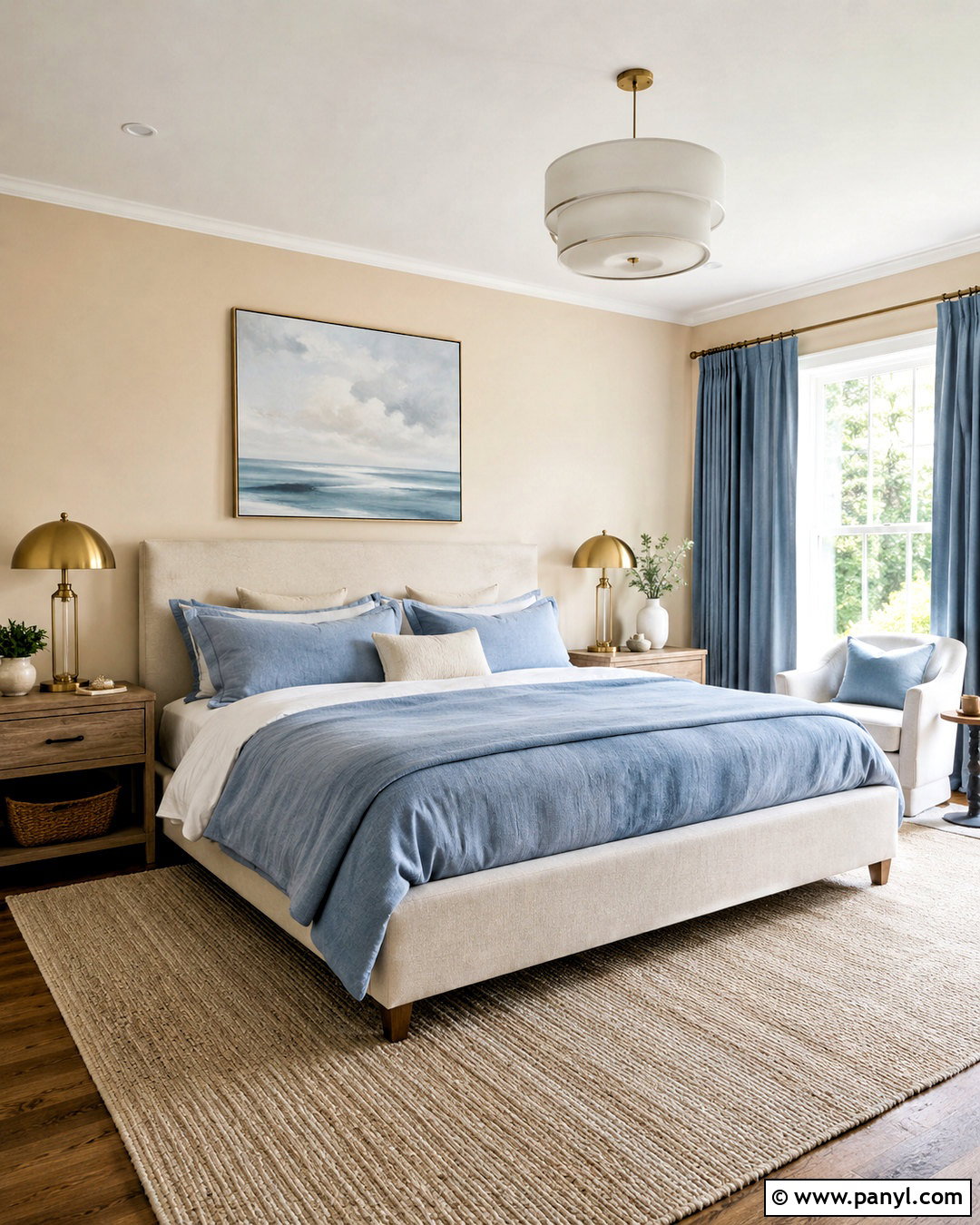 Dusty Blue With Beige Walls - 20 What Color Goes With Beige Walls