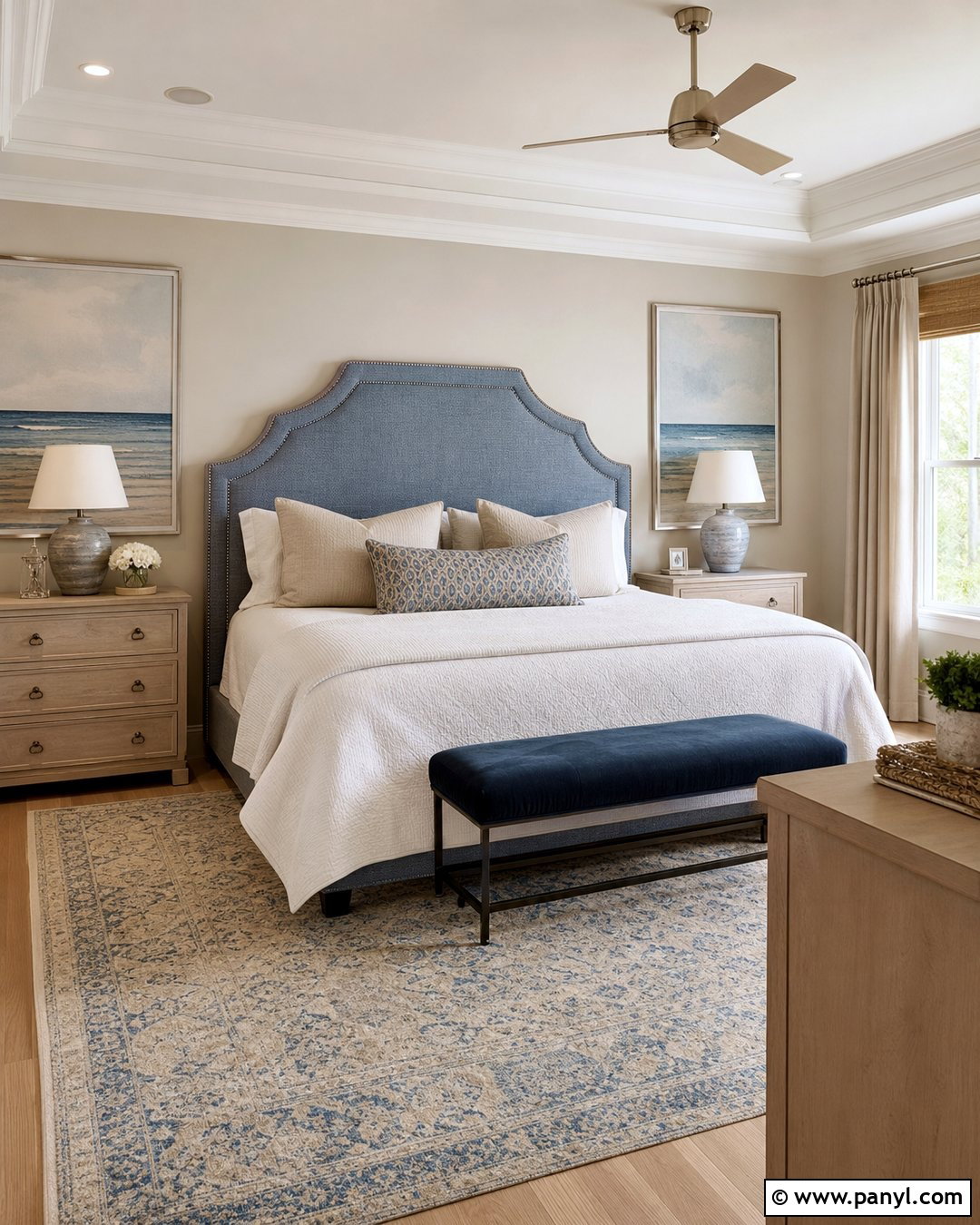 Dusty Blue With Beige Walls - 20 Colours That Go With Beige Walls