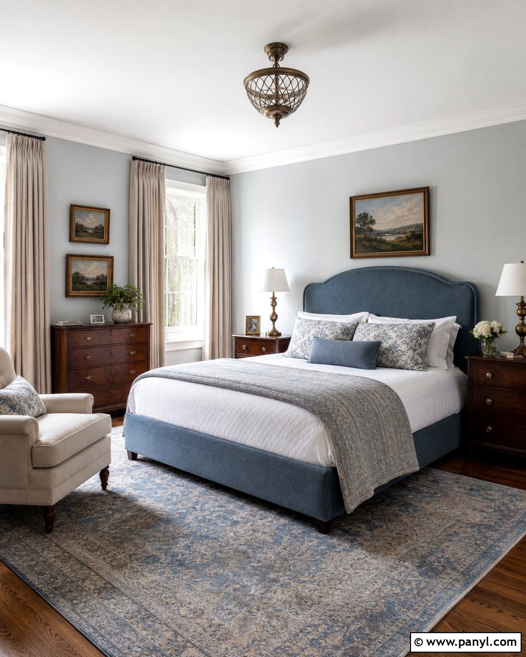 Dusty Blue With Gray Walls - 35 Accent Colors With Gray Walls