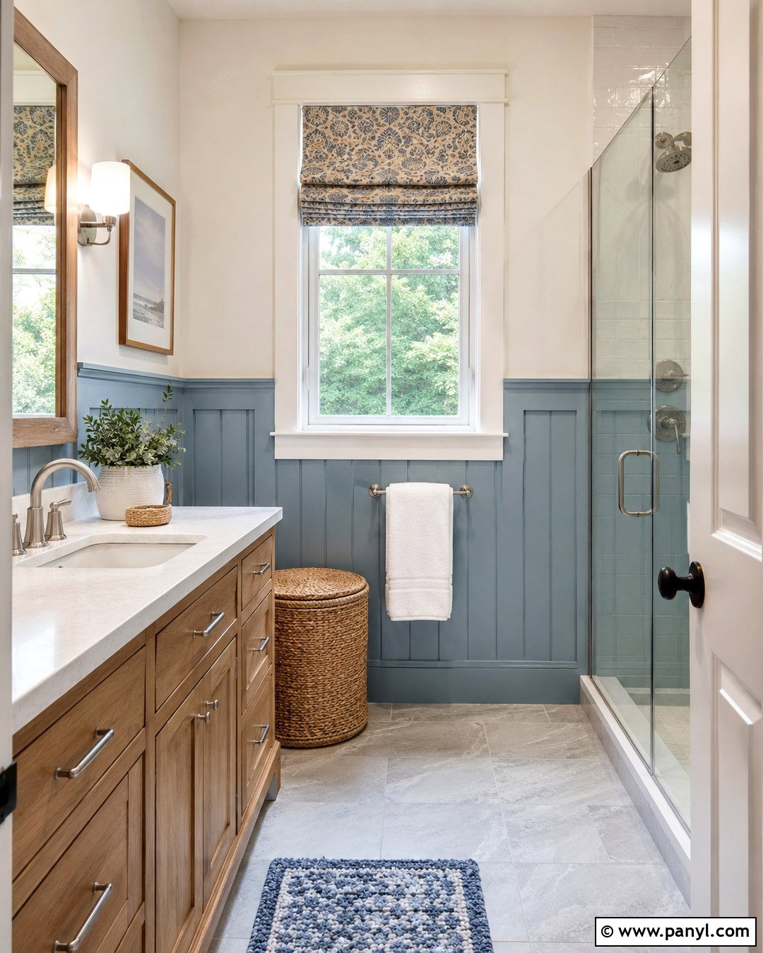 Dusty Blue Wood Panels - 20 Wood Panel Colors