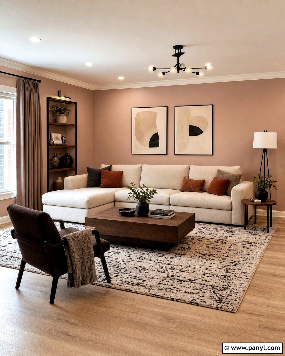 Dusty Blush Living Room - 20 neutral living room paint color ideas