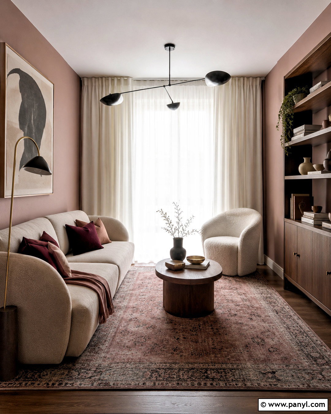 Dusty Blush Small Living Room - 20 Wall Colours For Small Living Room Ideas