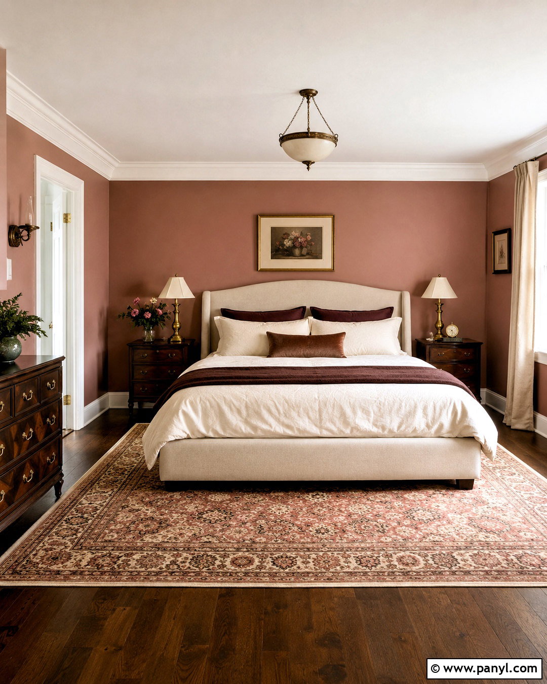 Dusty Blush Walls - 20 Wall Colors To Match Dark Wood Floors