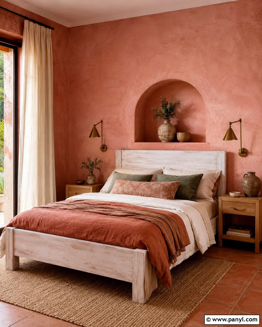 Dusty Clay Pink Mediterranean Wall Color - 20 Mediterranean Wall Colors
