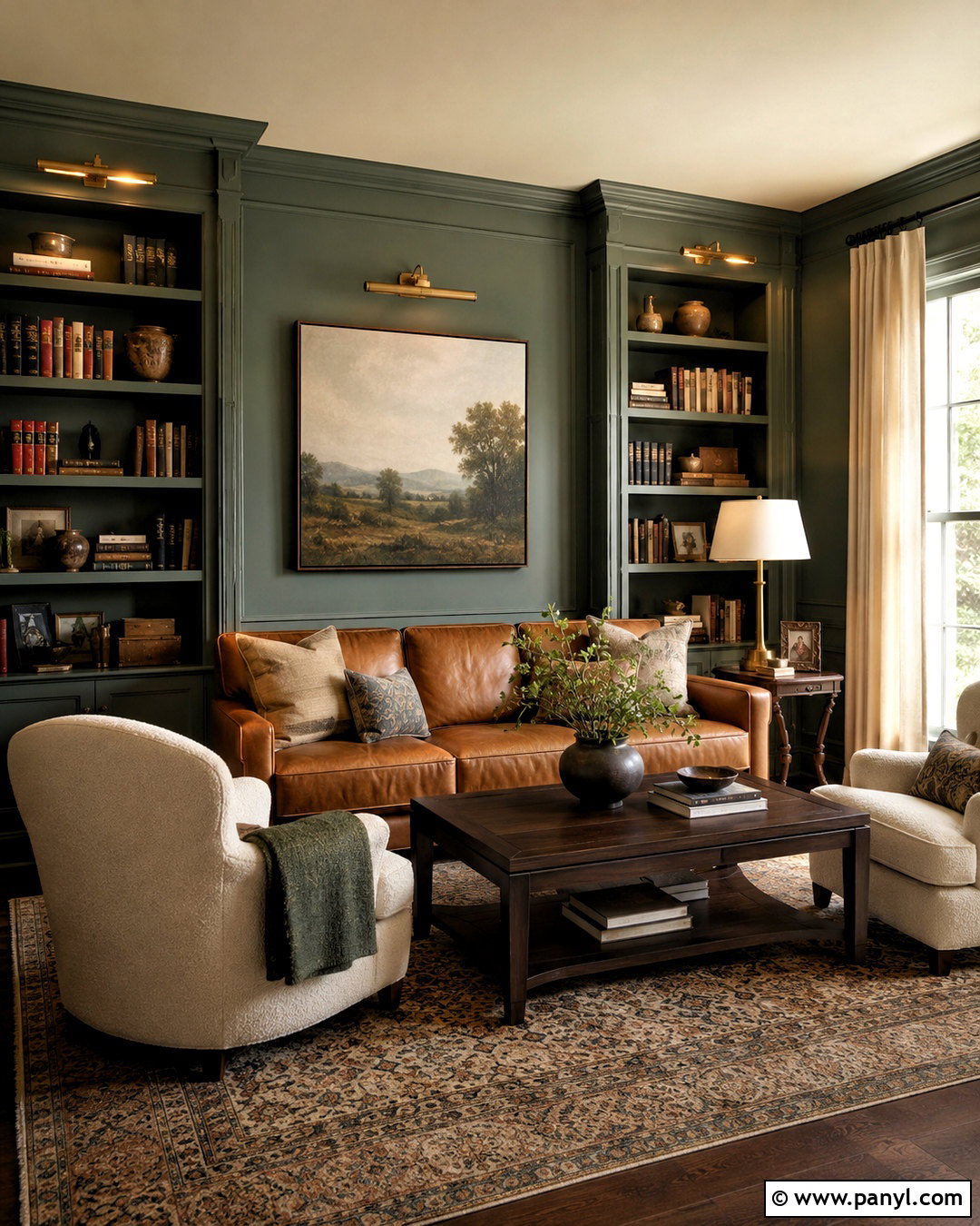 Dusty Emerald Den Paint Color - 20 paint color trends