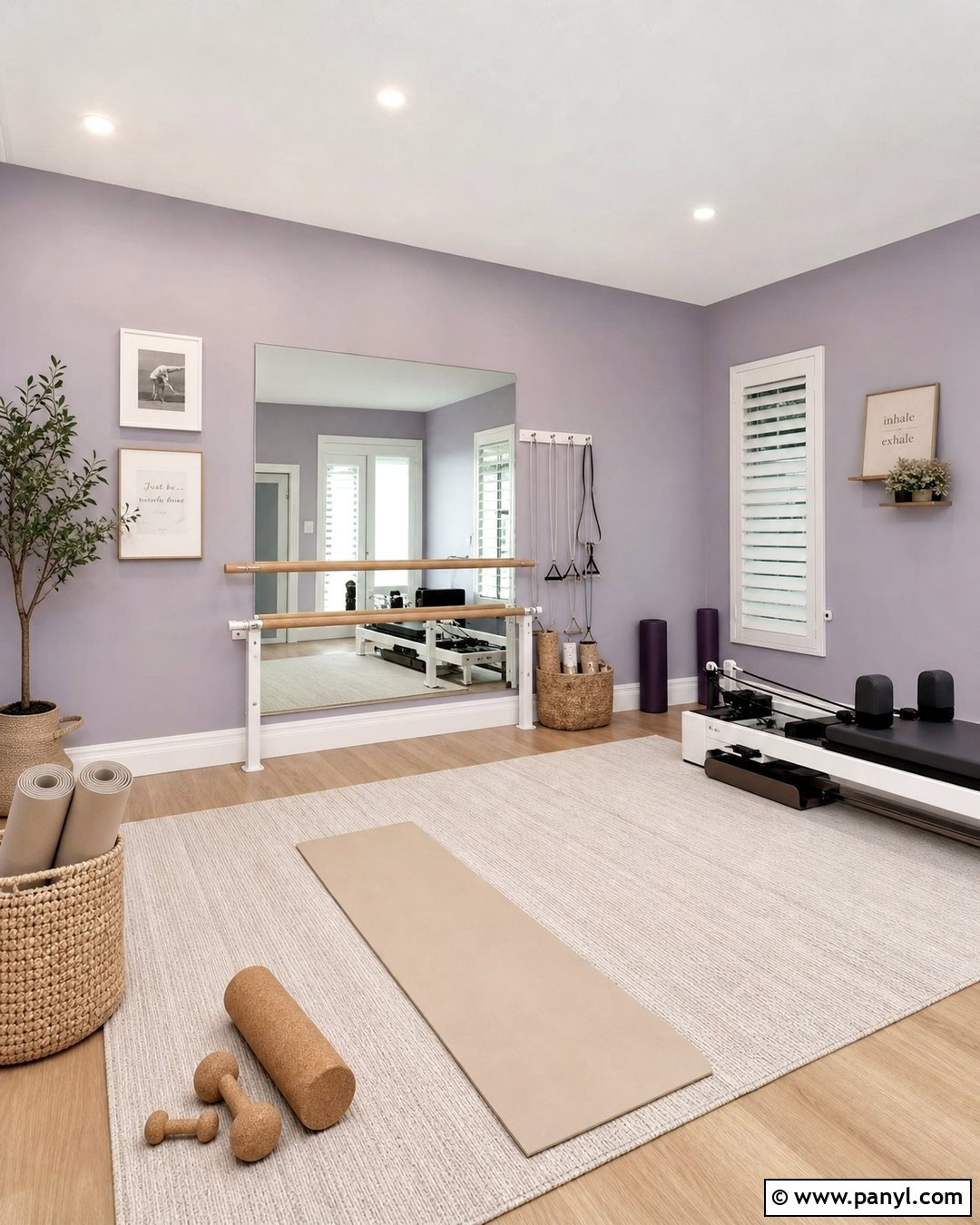 Dusty Lavender Home Gym Walls - 30 Home Gym Wall Color Ideas