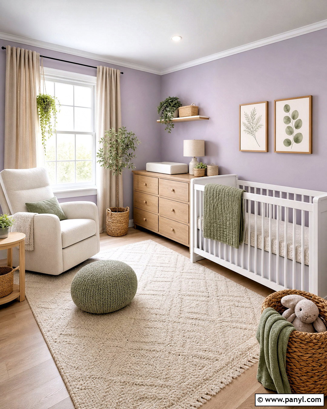 Dusty Lilac Gray Nursery - 20 purple gray wall paint ideas