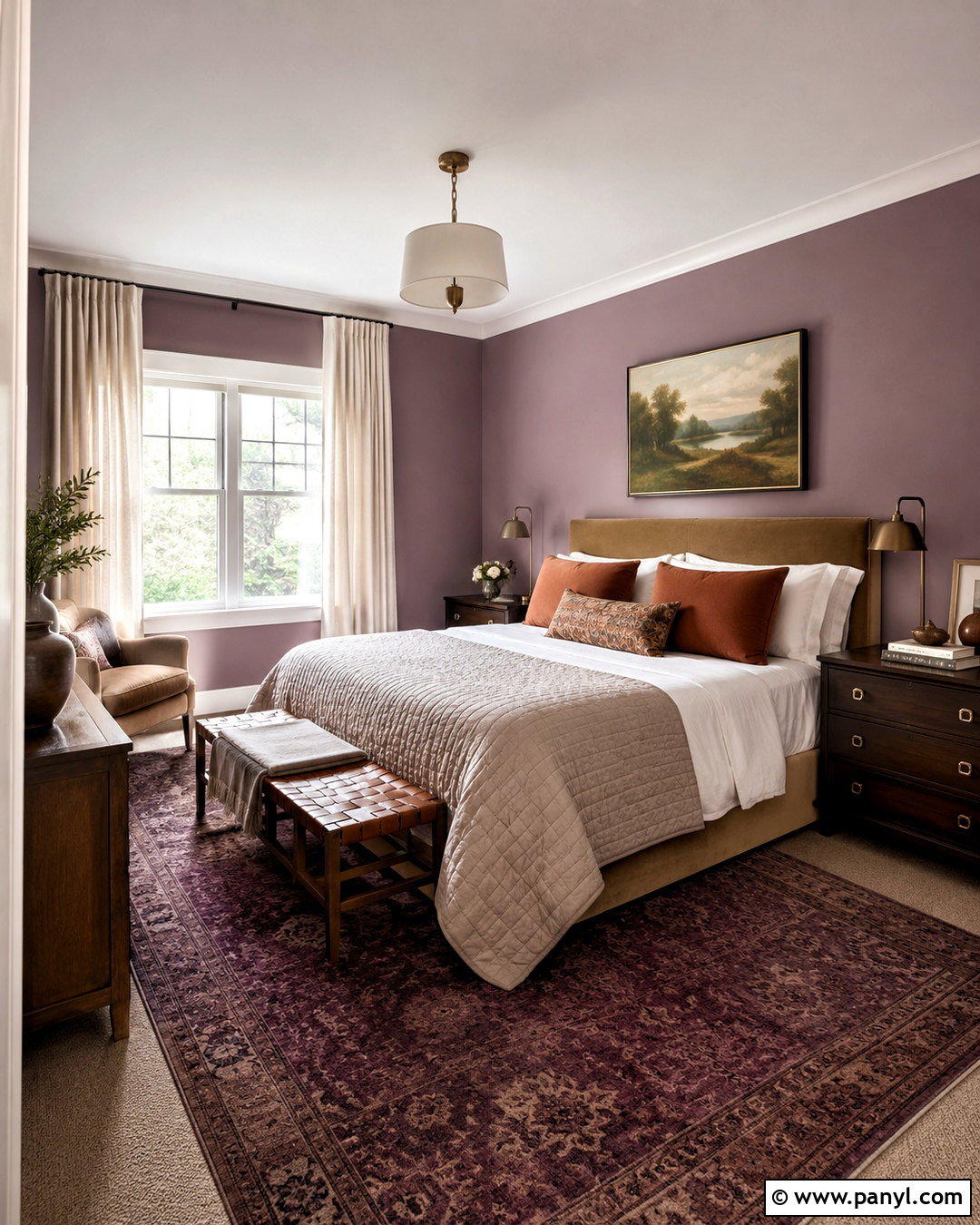 Dusty Lilac Guest Bedroom - 20 lilac wall paint ideas