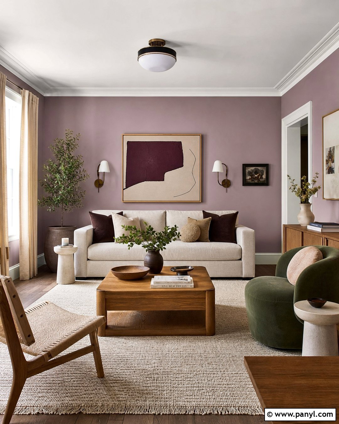 Dusty Lilac Living Room Walls - 45 wall colors for living room ideas